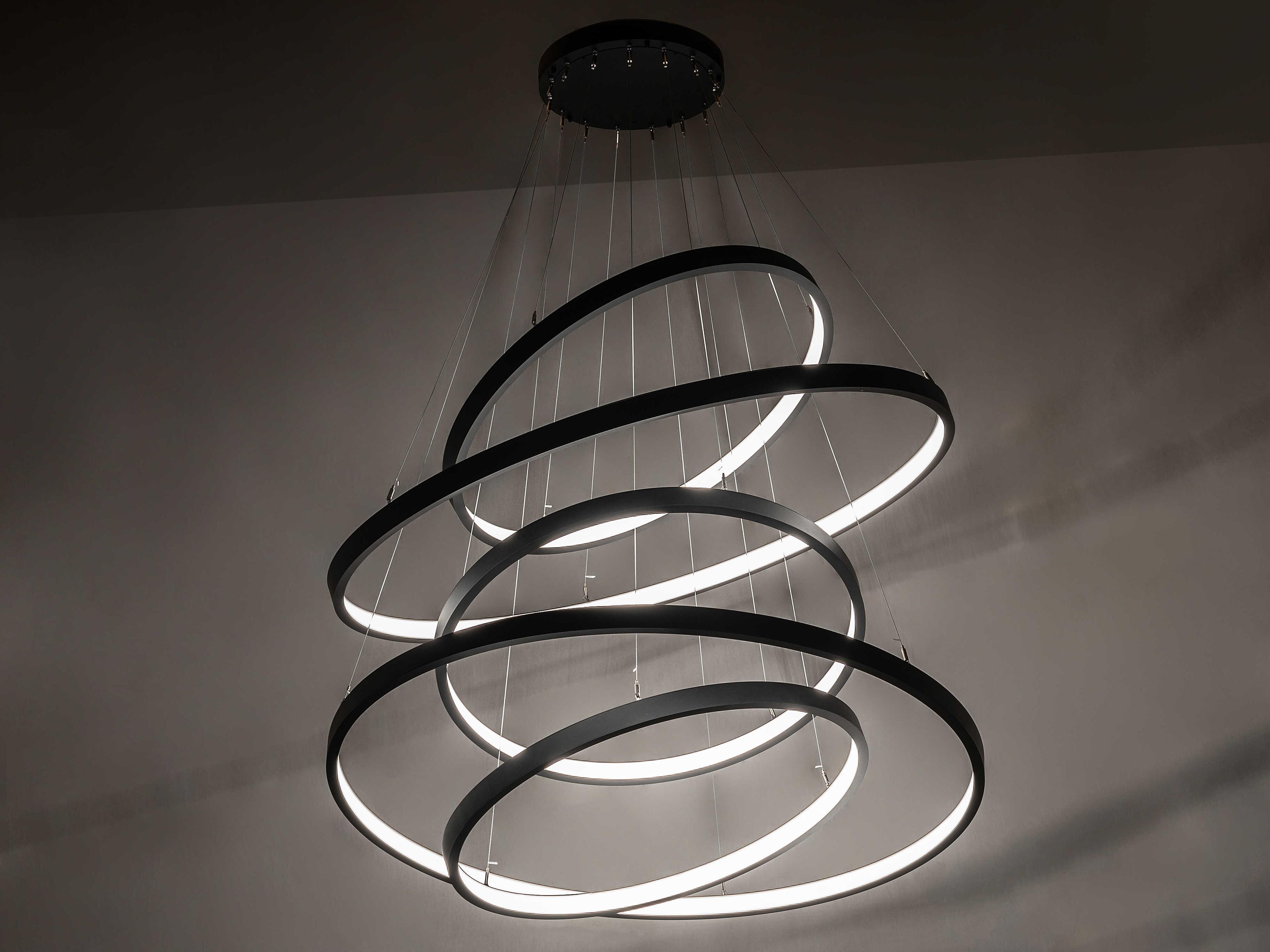 Meyda Anillo Textured Black Chandelier