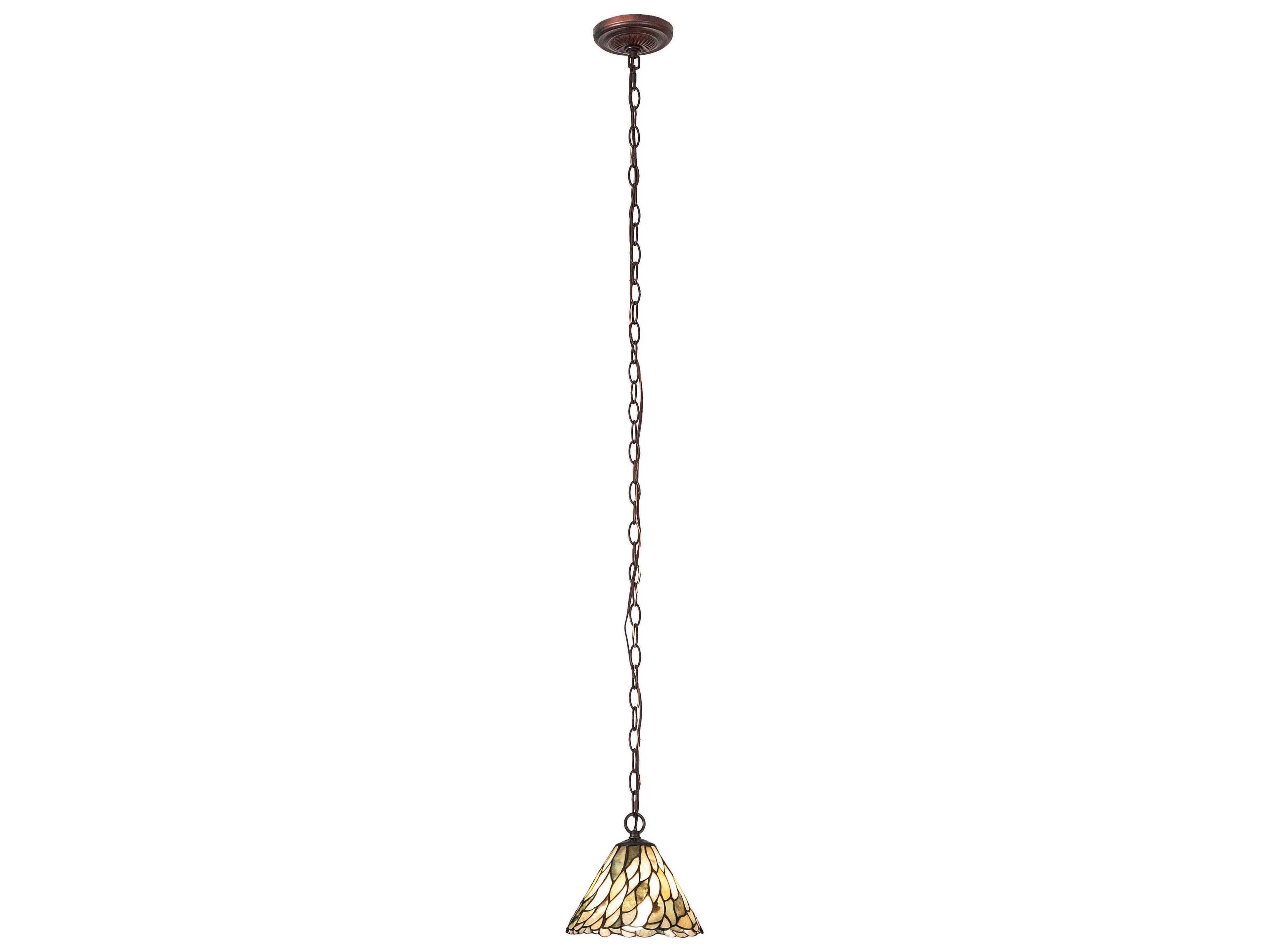 Meyda Willow 1-Light Mahogany Bronze Traditional Mini Pendant