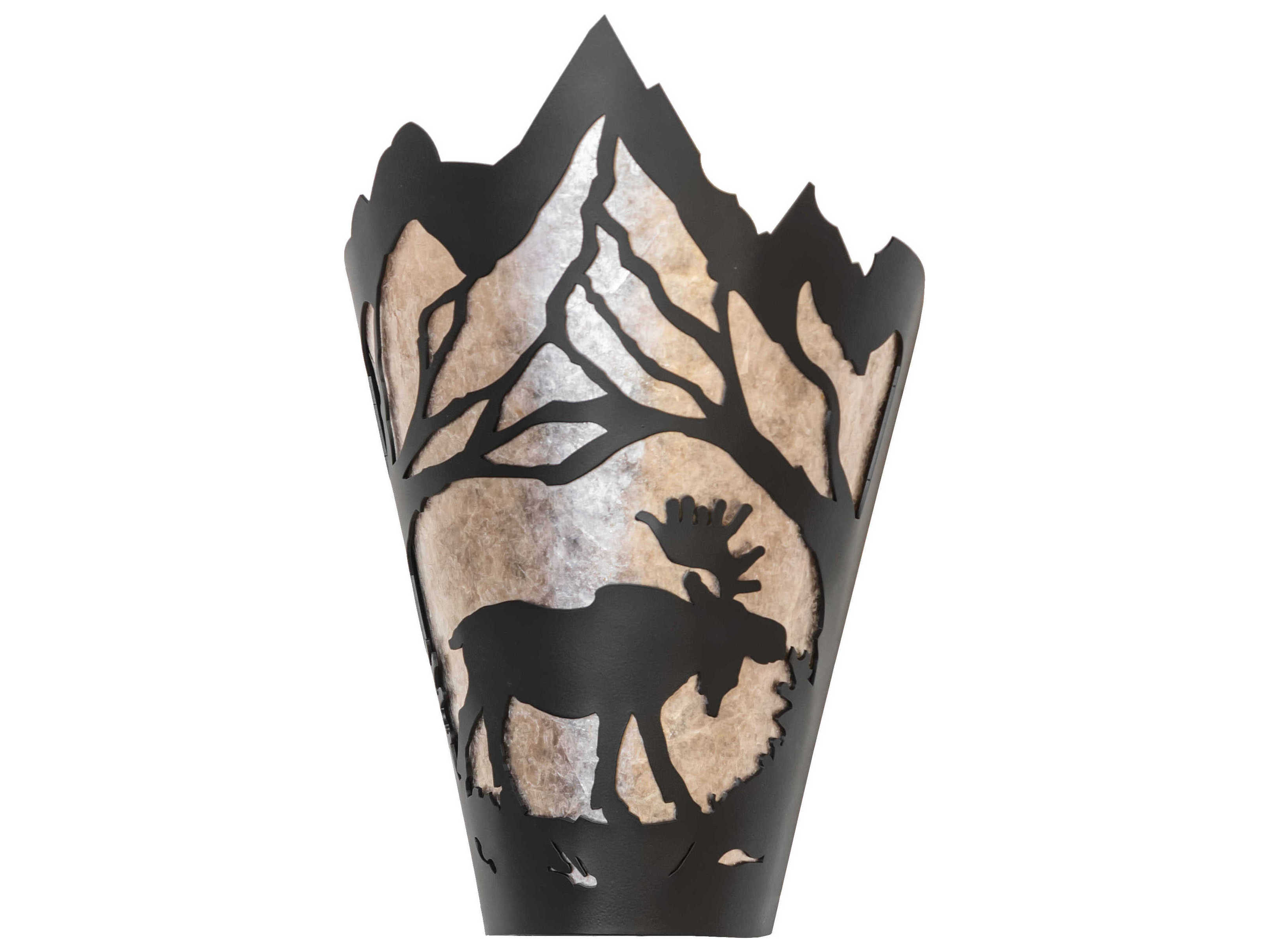 Meyda Moose At Dawn 1-Light Solar Black Wall Sconce