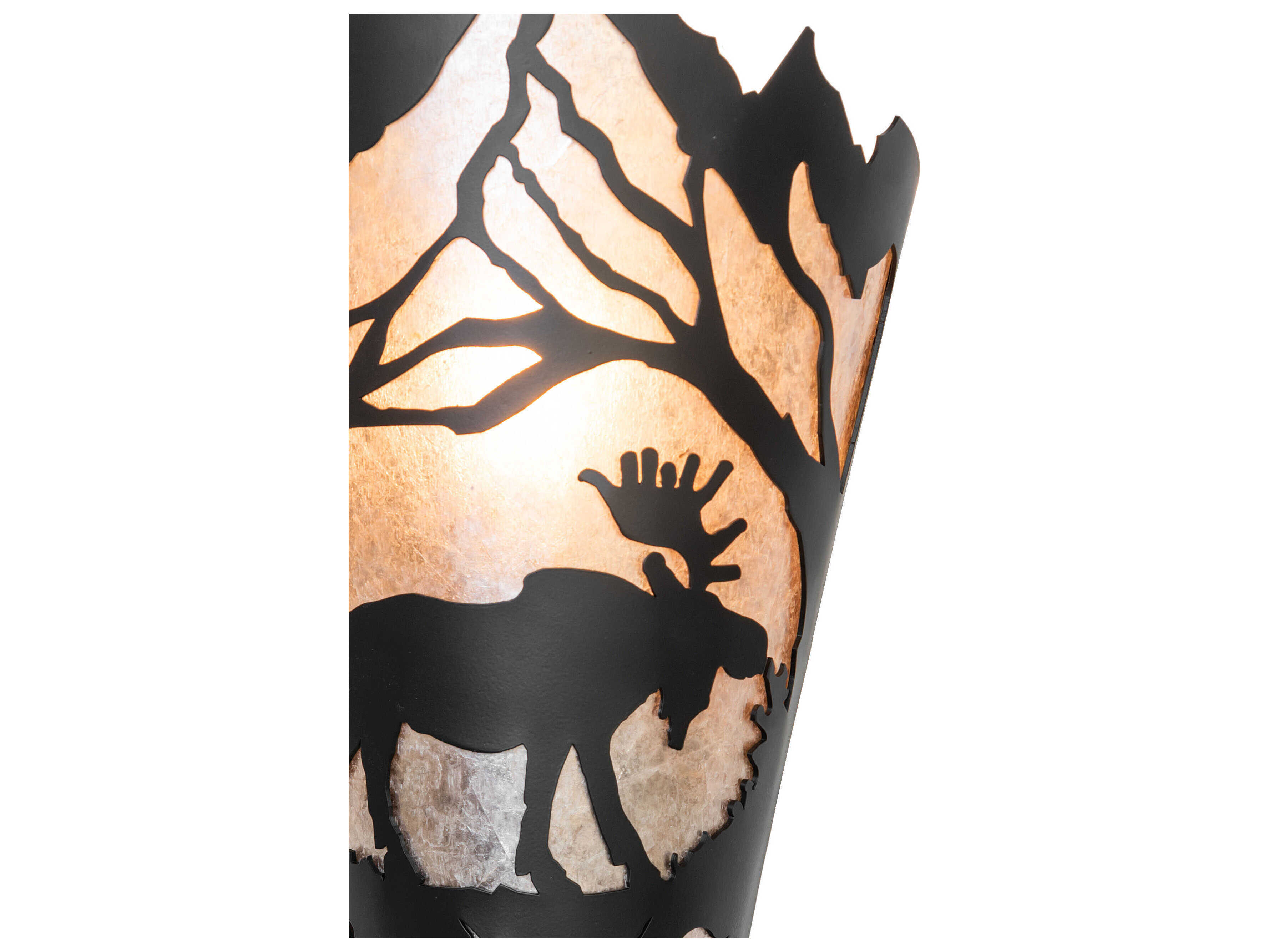 Meyda Moose At Dawn 1-Light Solar Black Wall Sconce