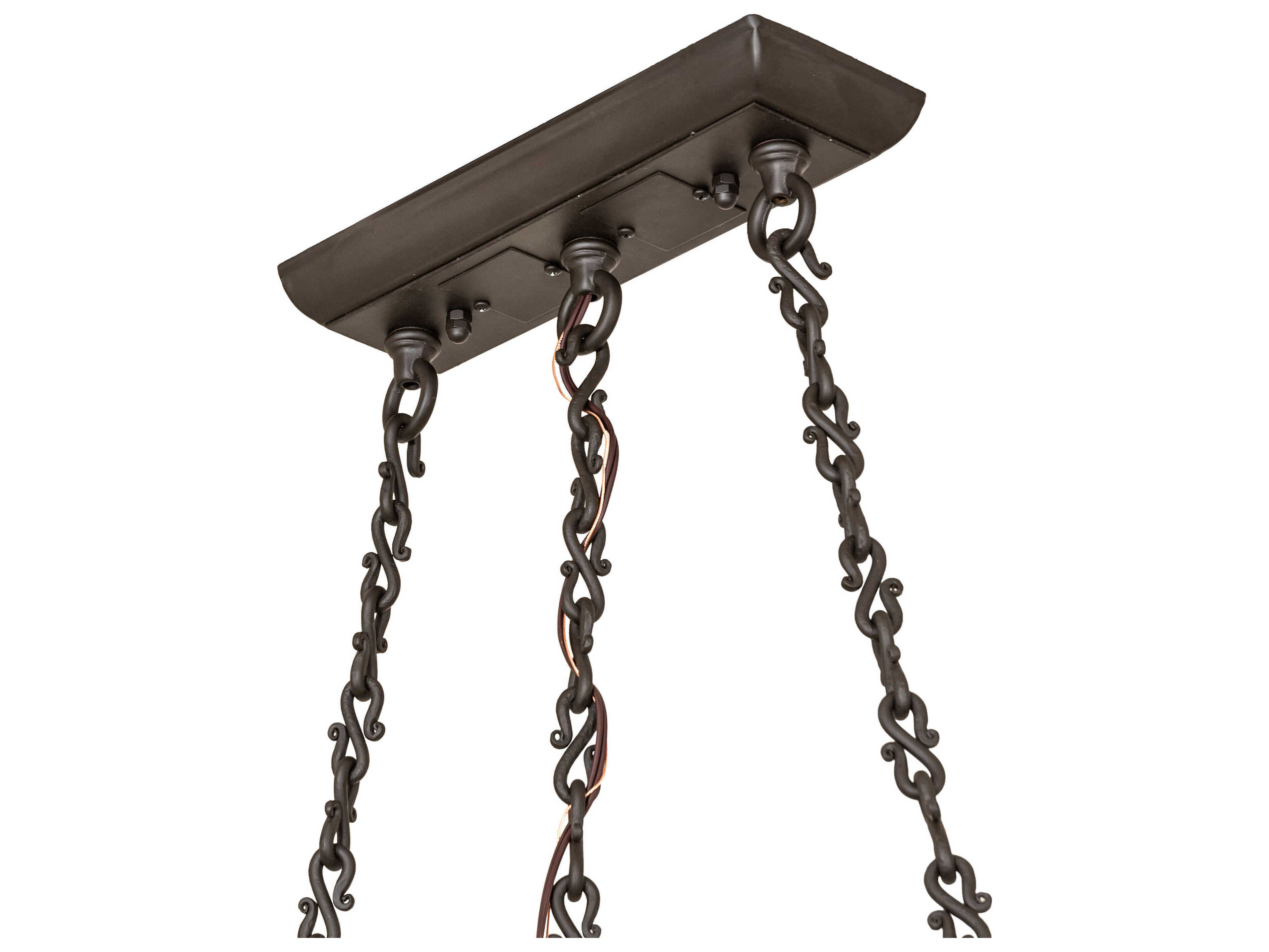 Meyda Diamond And Jewel 3-Light Oil Rubbed Bronze Traditional Dome Island Pendant