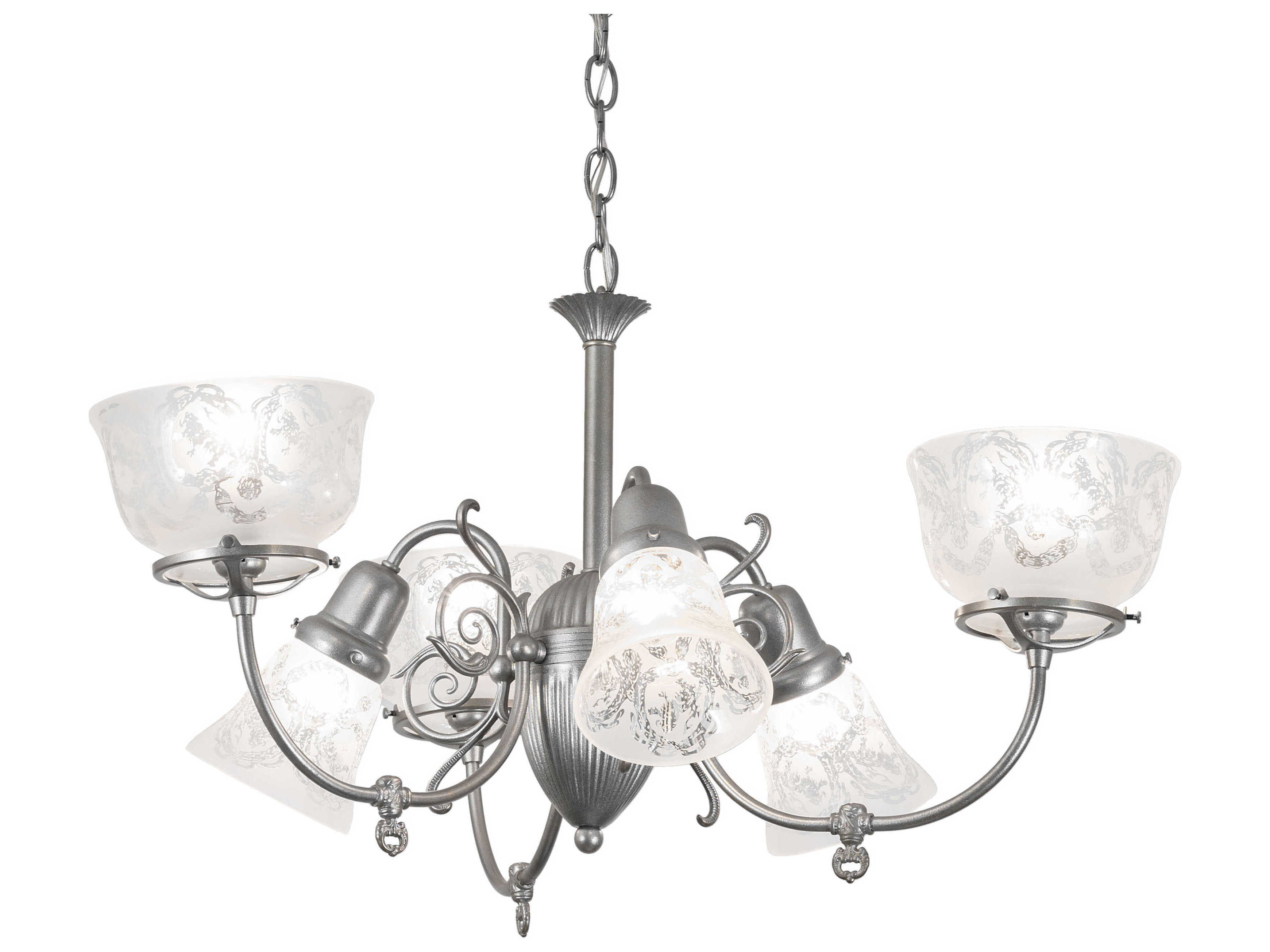 Meyda Gas & Electric 6-Light Light Sandstone Chandelier