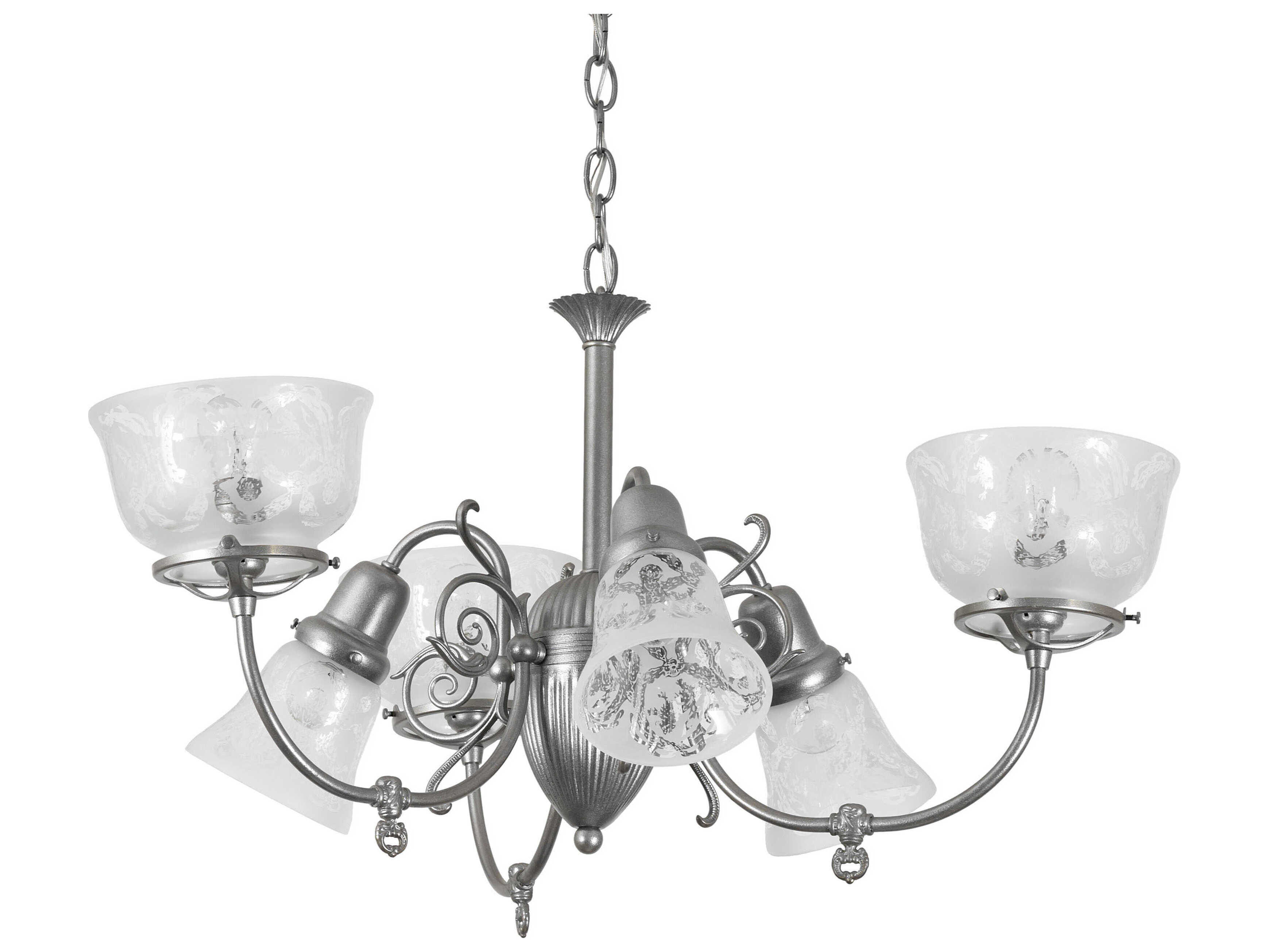 Meyda Gas & Electric 6-Light Light Sandstone Chandelier