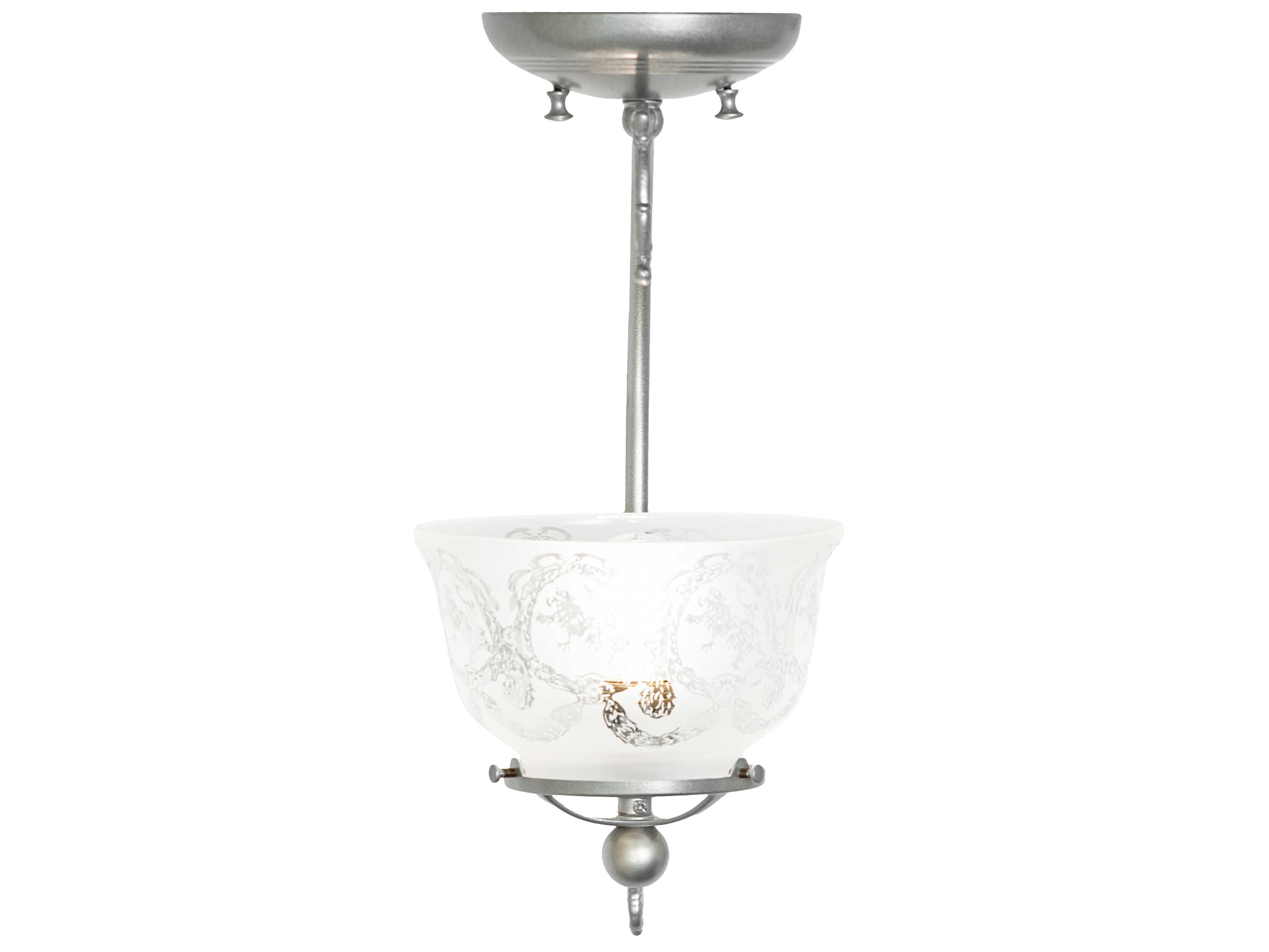 Meyda Revival Gas & Electric 1-Light Light Sandstone Semi Flush Mount