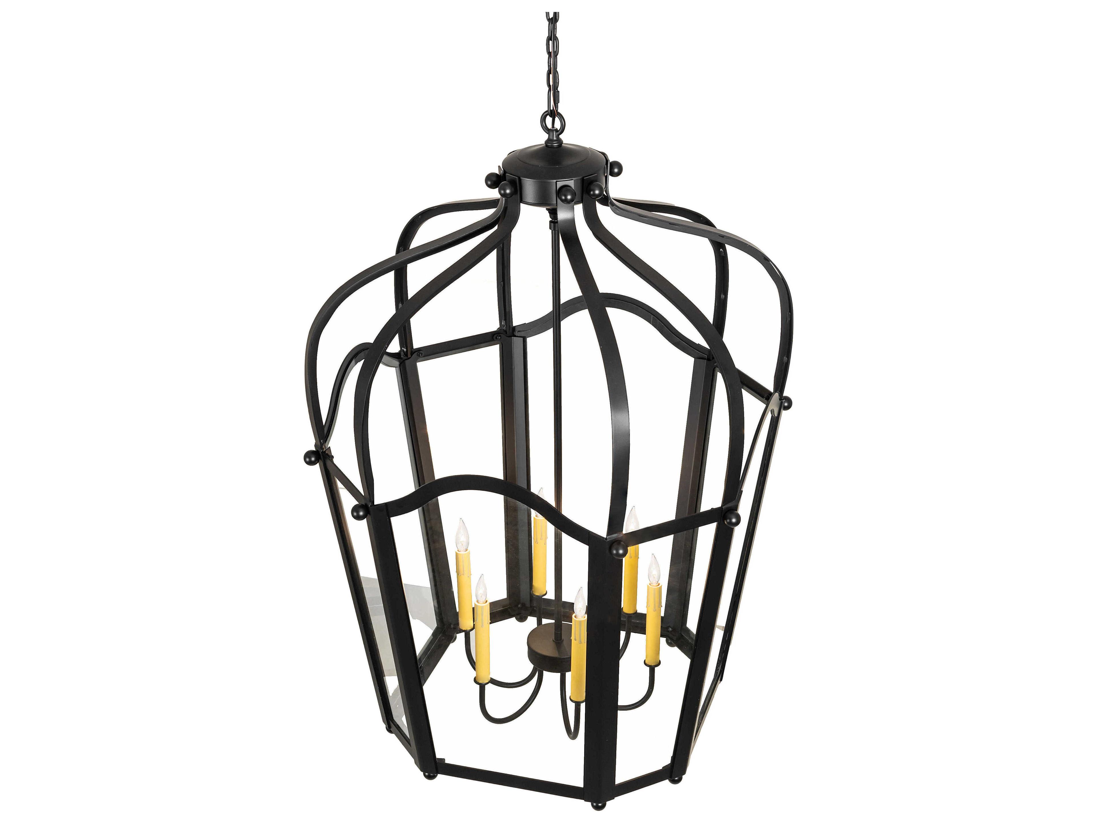 Meyda Citadel 6-Light Flat Black Pendant