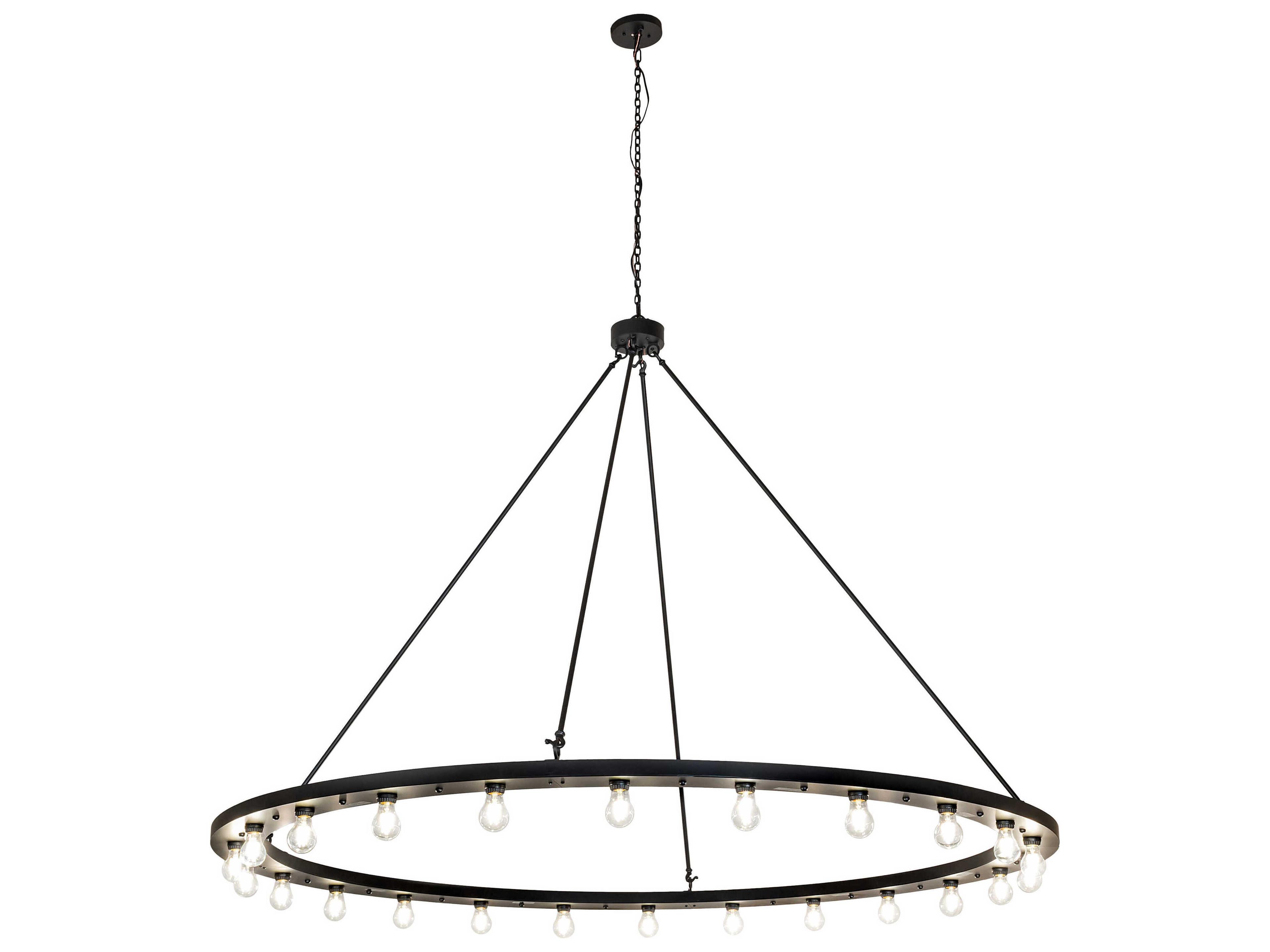 Meyda Loxley 24-Light Solar Black Round Chandelier