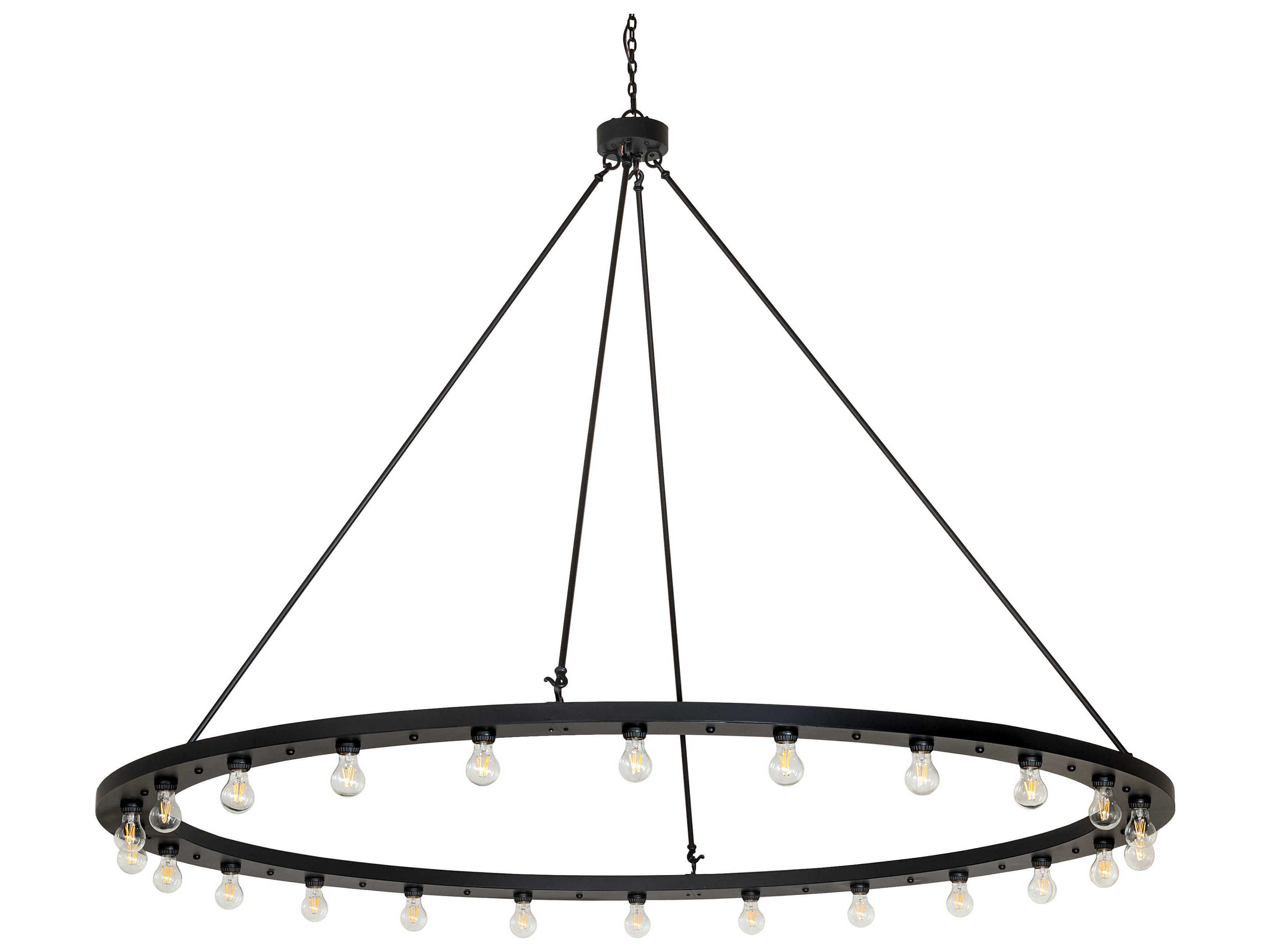 Meyda Loxley 24-Light Solar Black Round Chandelier