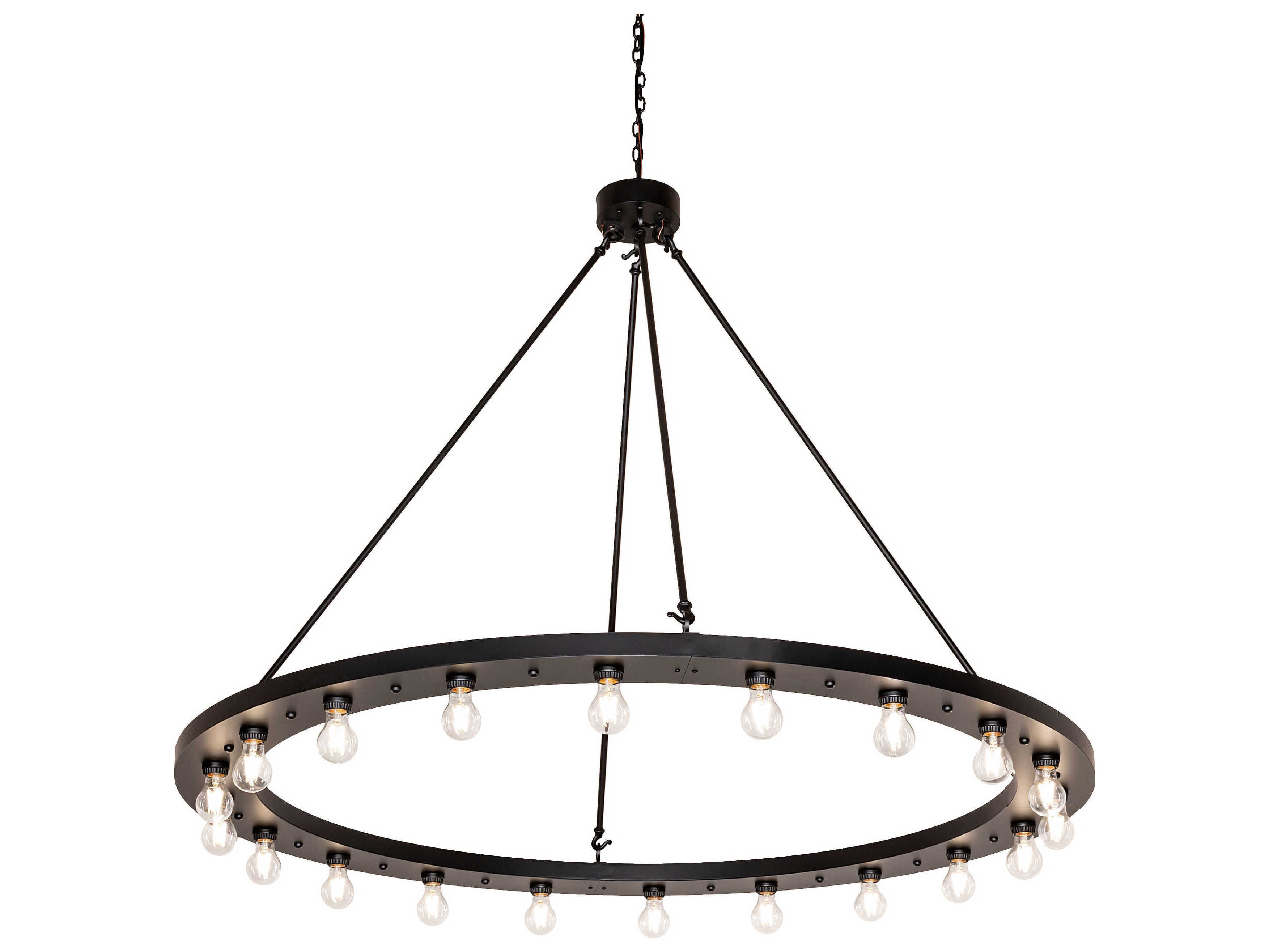 Meyda Loxley 20-Light Solar Black Round Chandelier