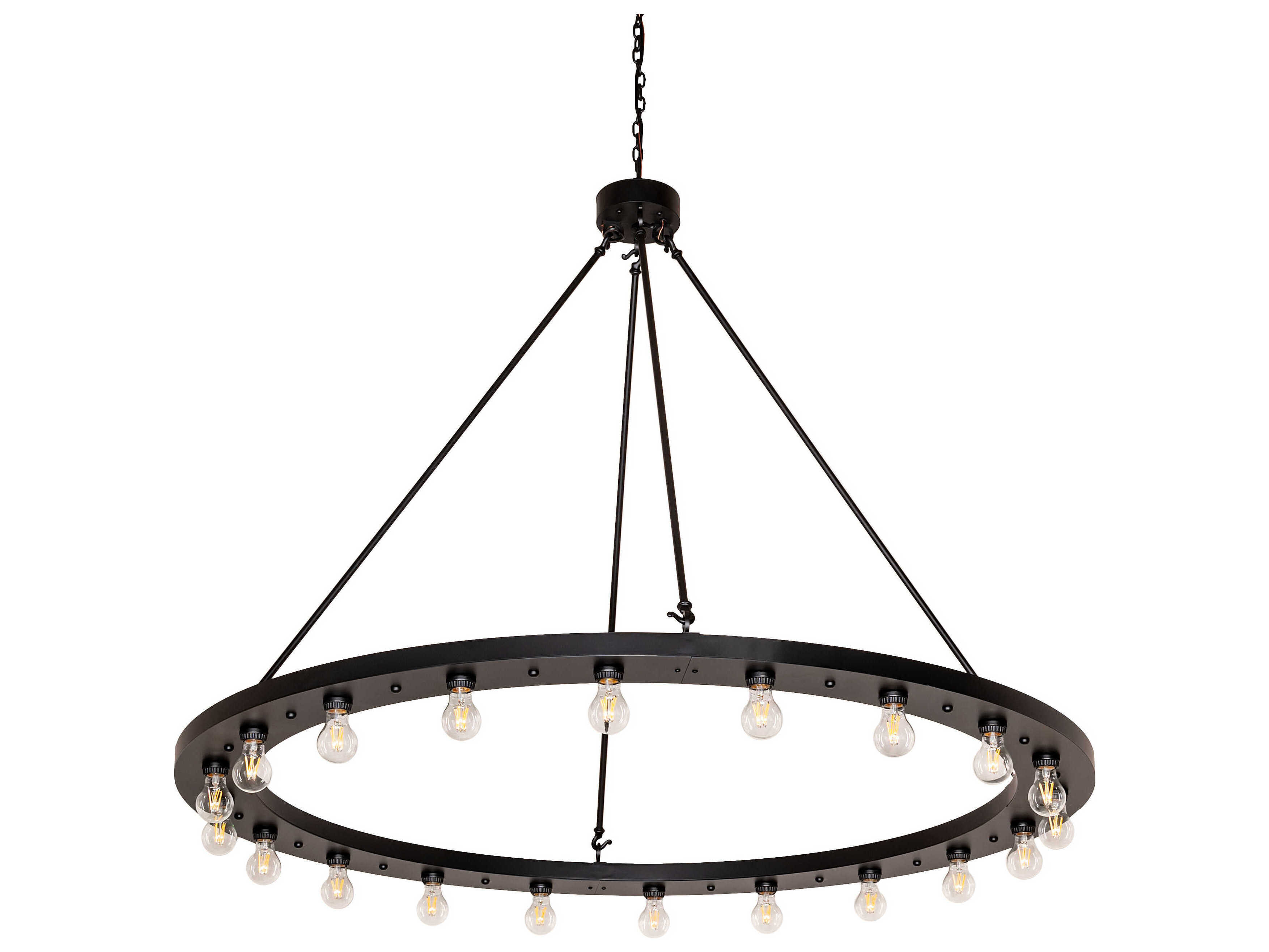 Meyda Loxley 20-Light Solar Black Round Chandelier