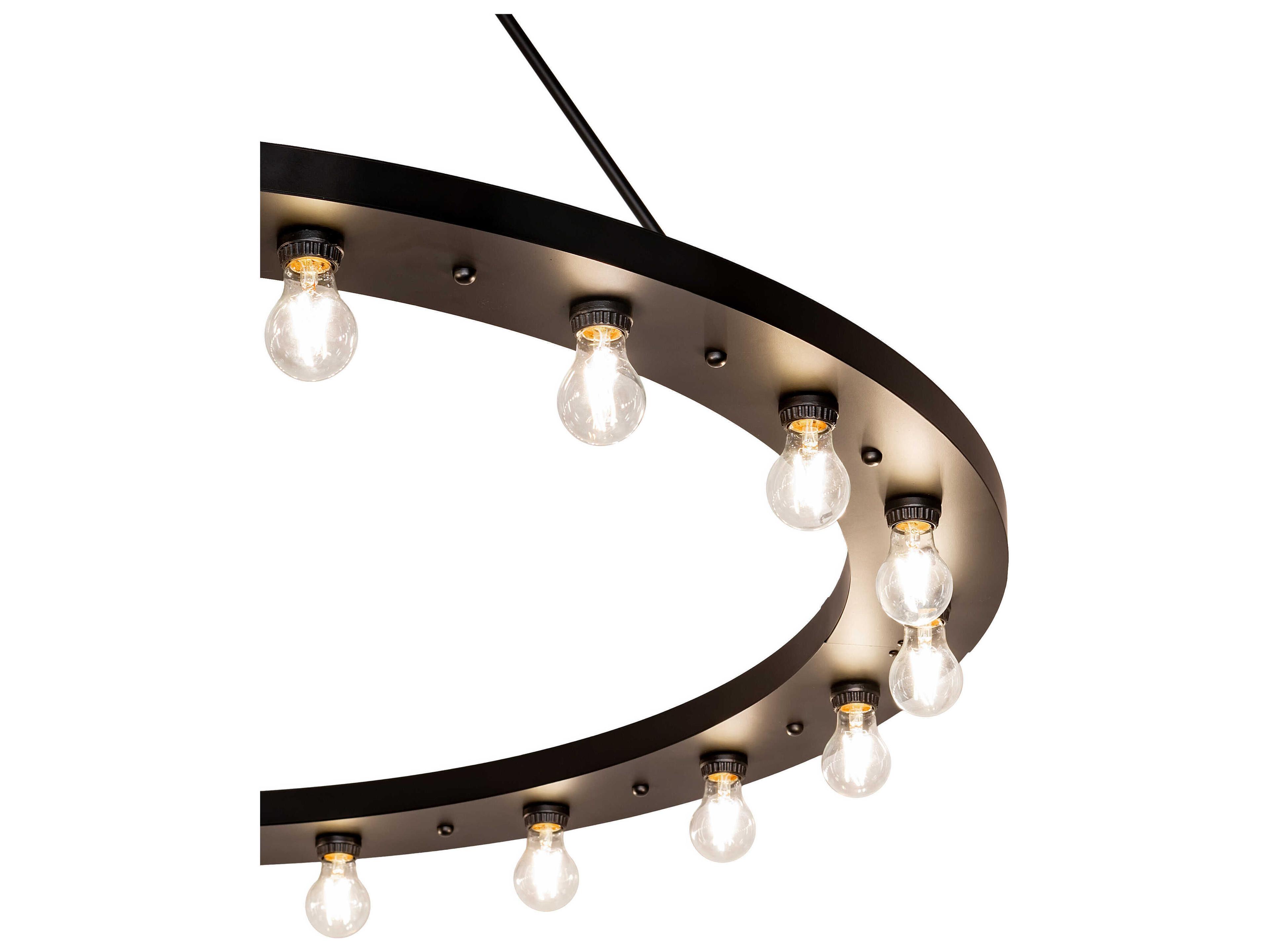 Meyda Loxley 20-Light Solar Black Round Chandelier