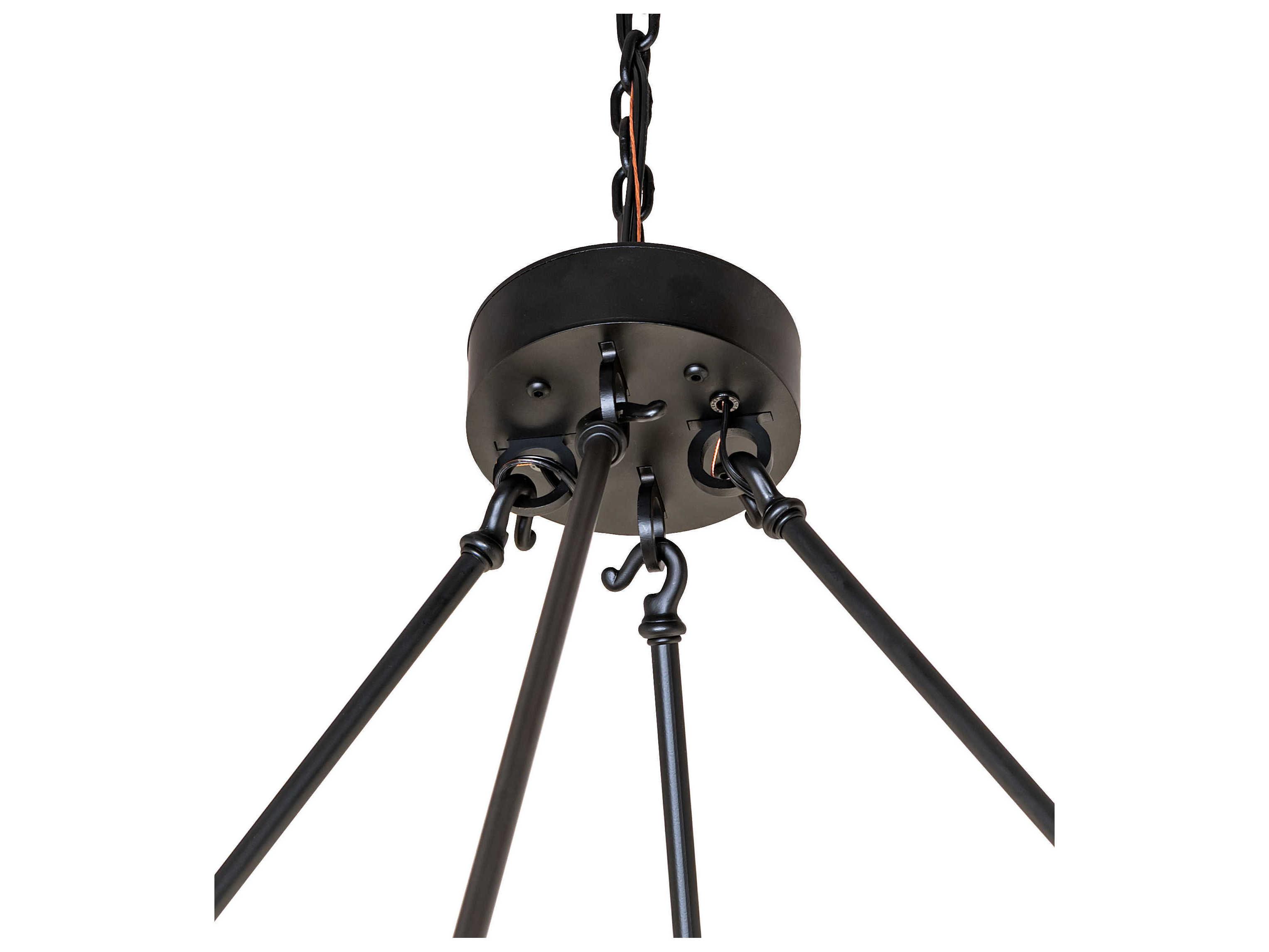 Meyda Loxley 20-Light Solar Black Round Chandelier