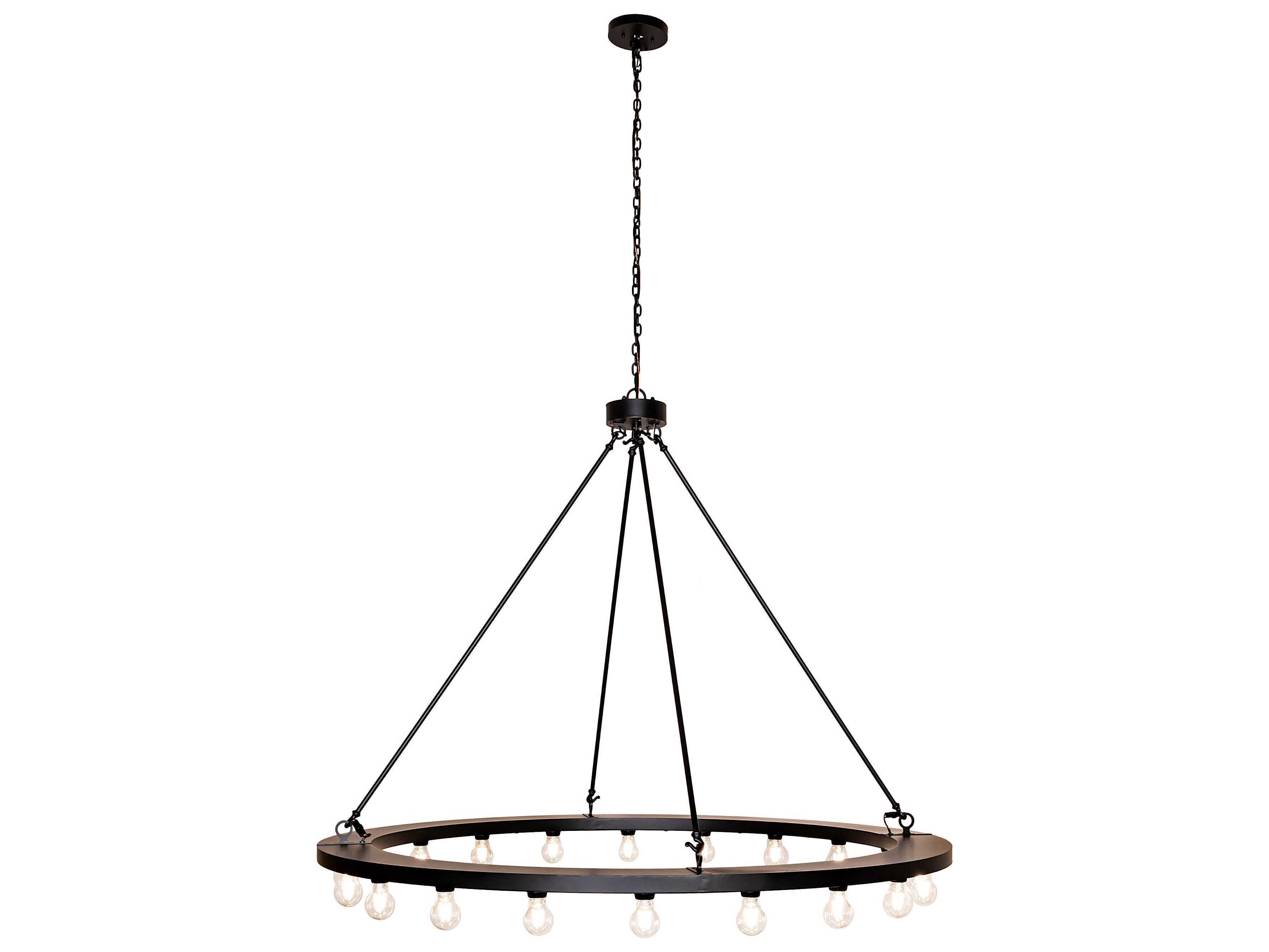 Meyda Loxley 20-Light Solar Black Round Chandelier