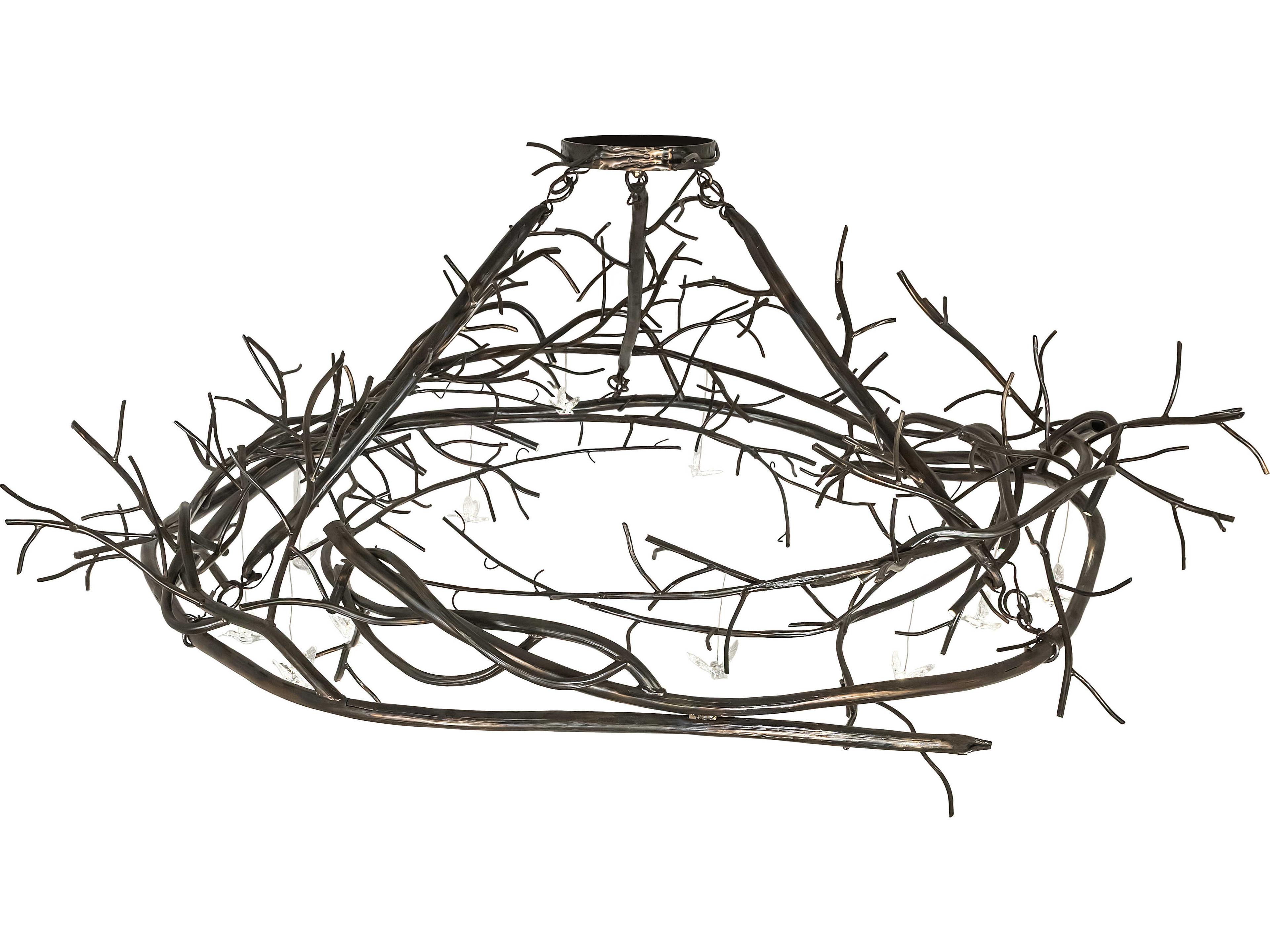 Meyda Gardner Dark Burnished Antique Copper Geometric Chandelier