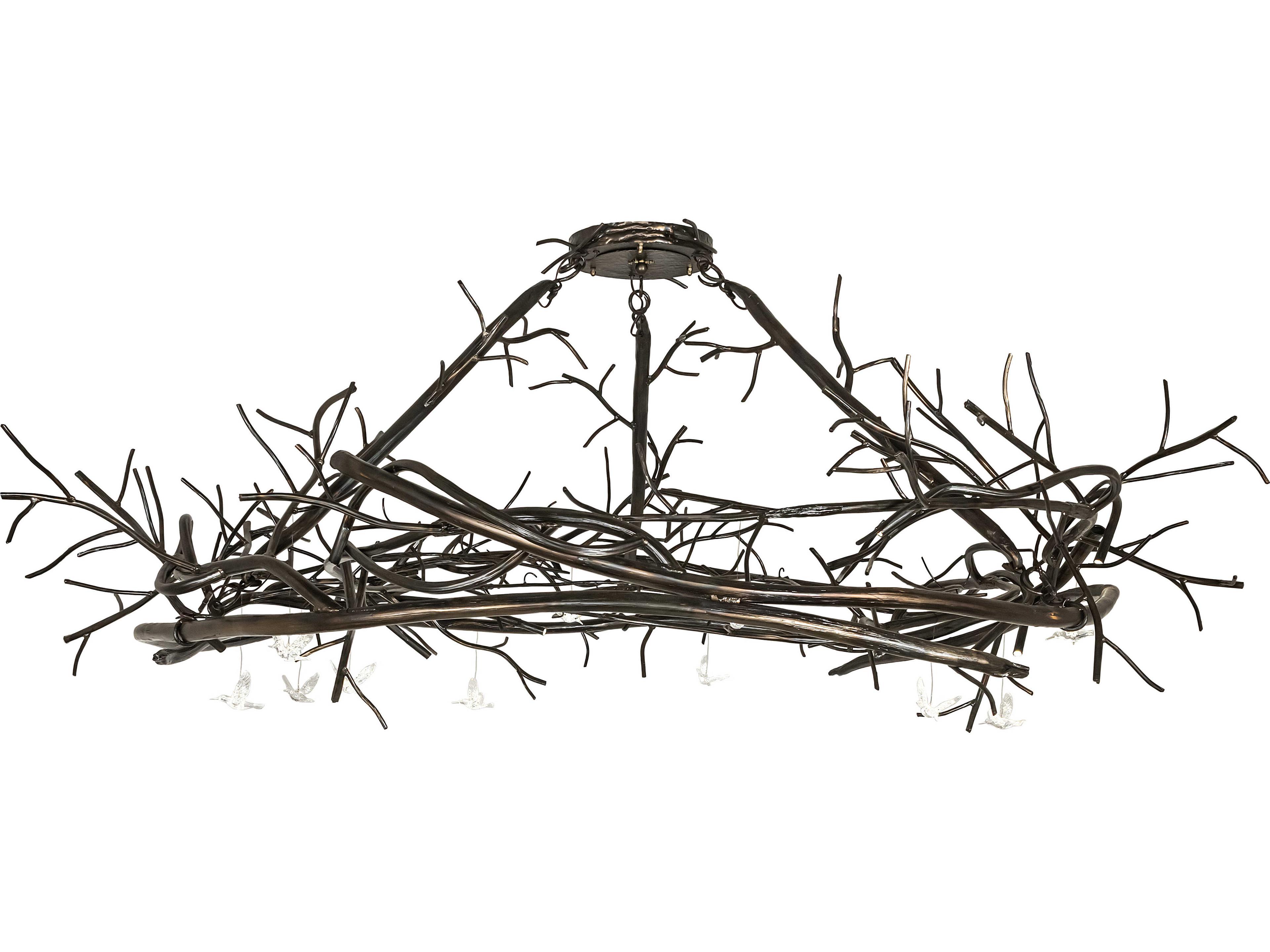 Meyda Gardner Dark Burnished Antique Copper Geometric Chandelier