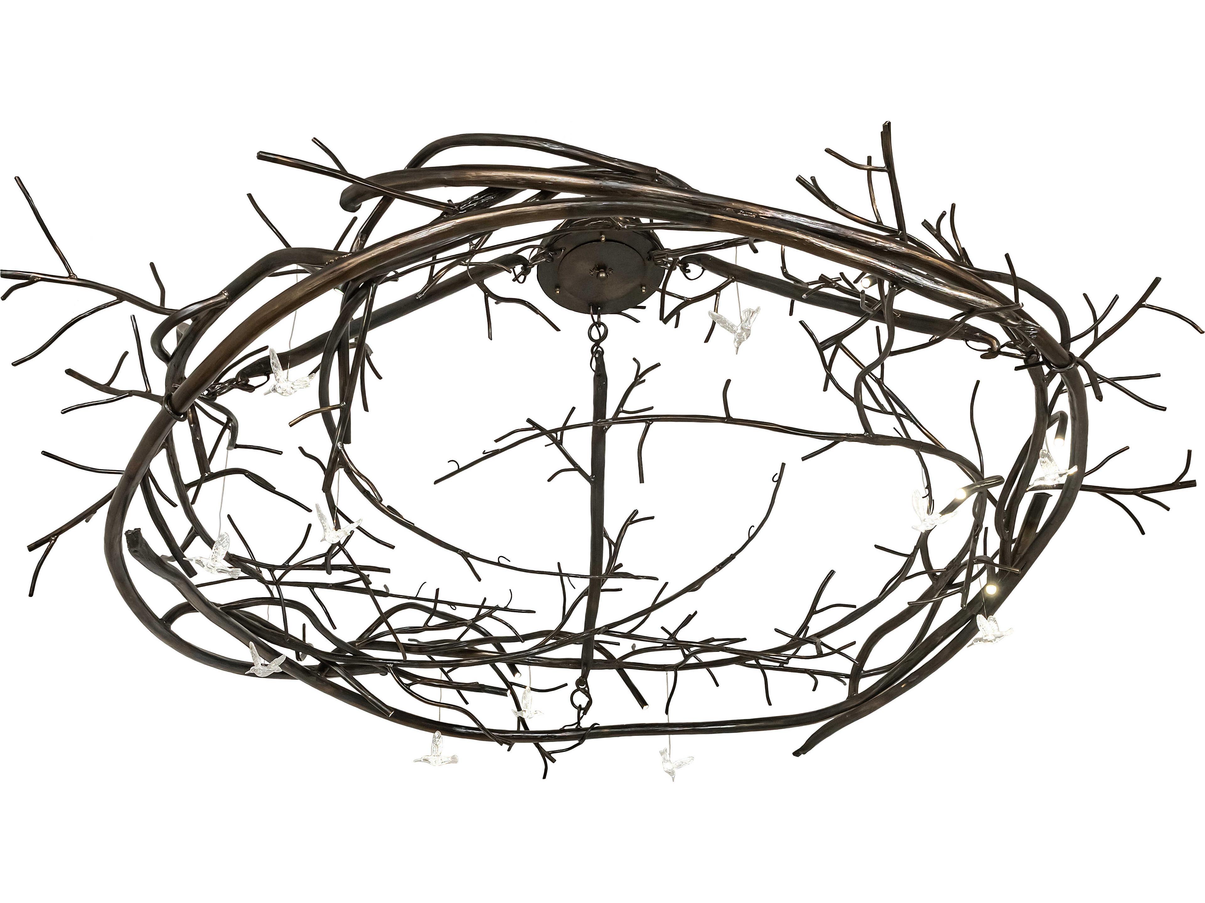 Meyda Gardner Dark Burnished Antique Copper Geometric Chandelier