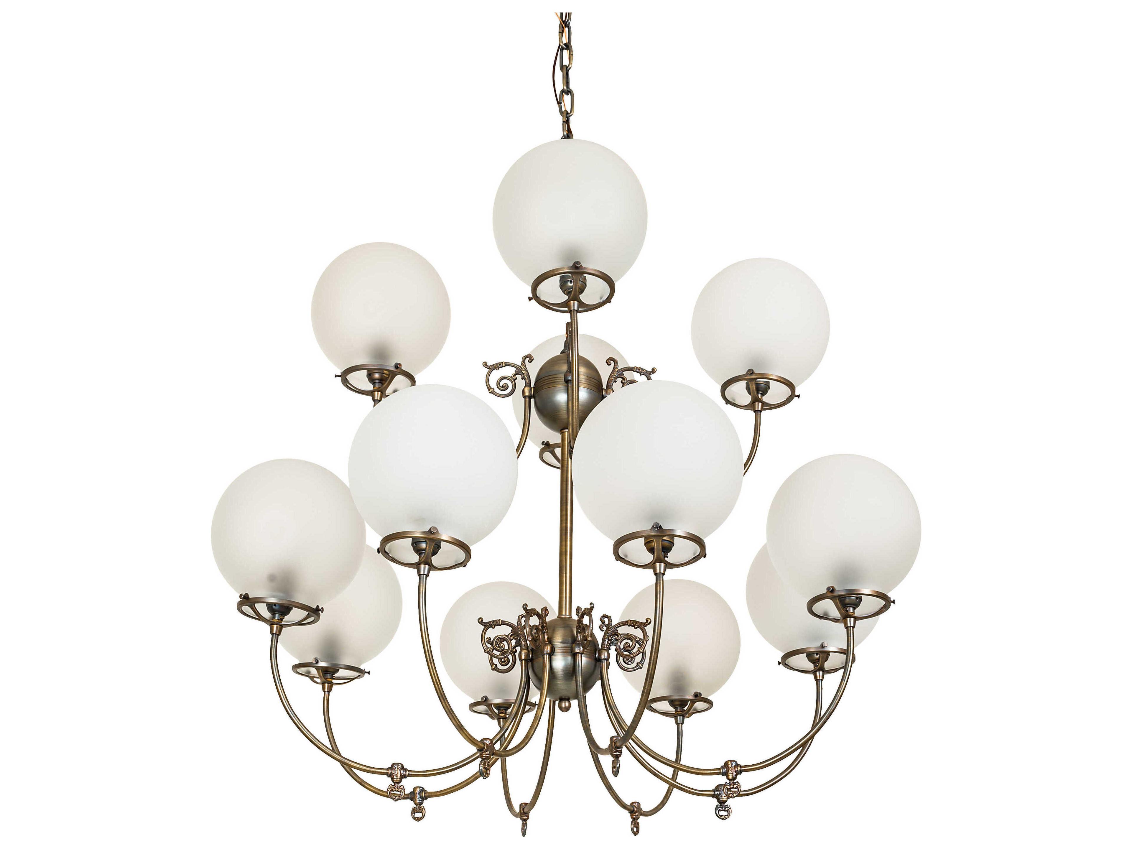 Meyda Revival 12-Light Antique Brass Chandelier