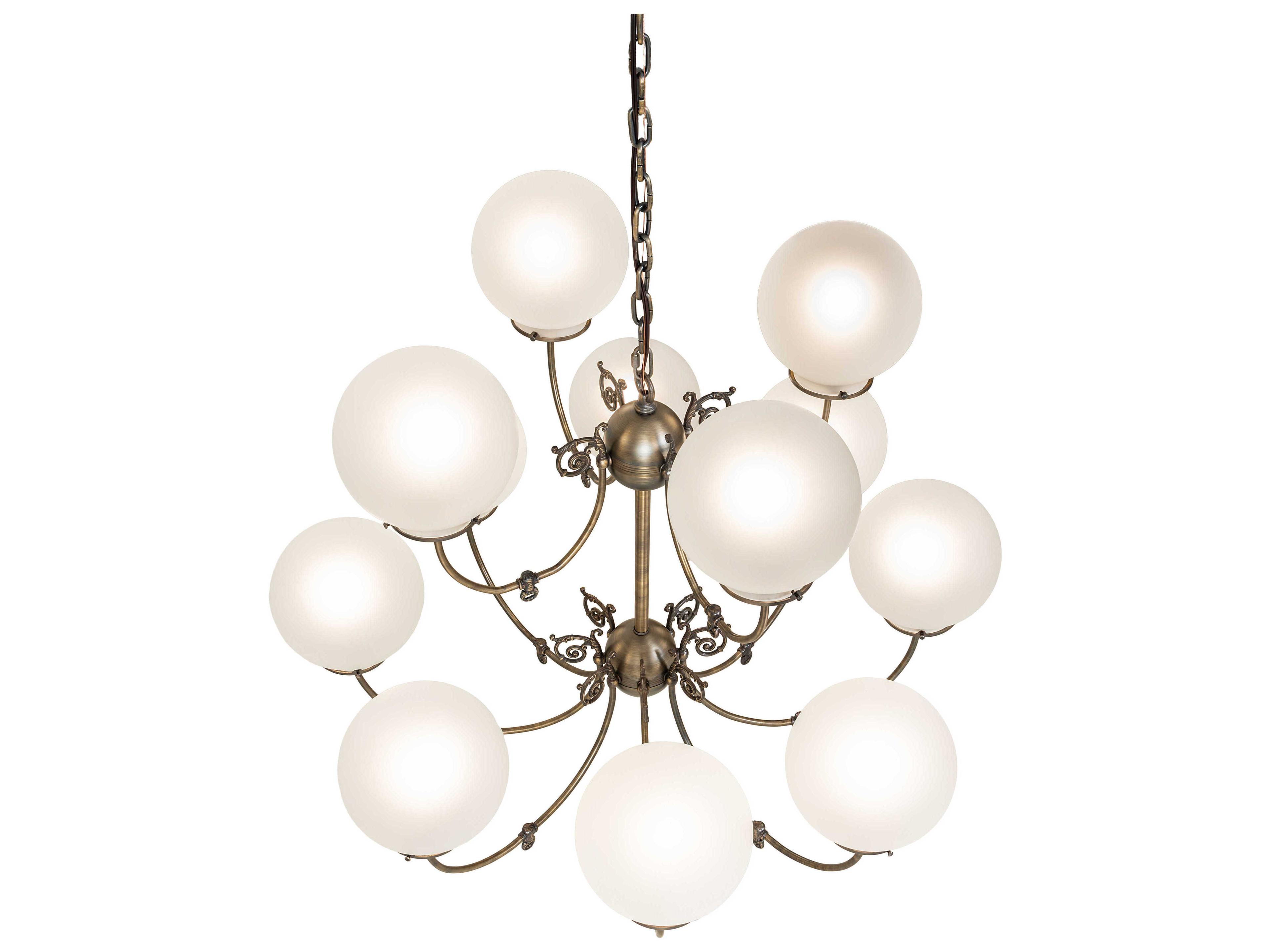 Meyda Revival 12-Light Antique Brass Chandelier
