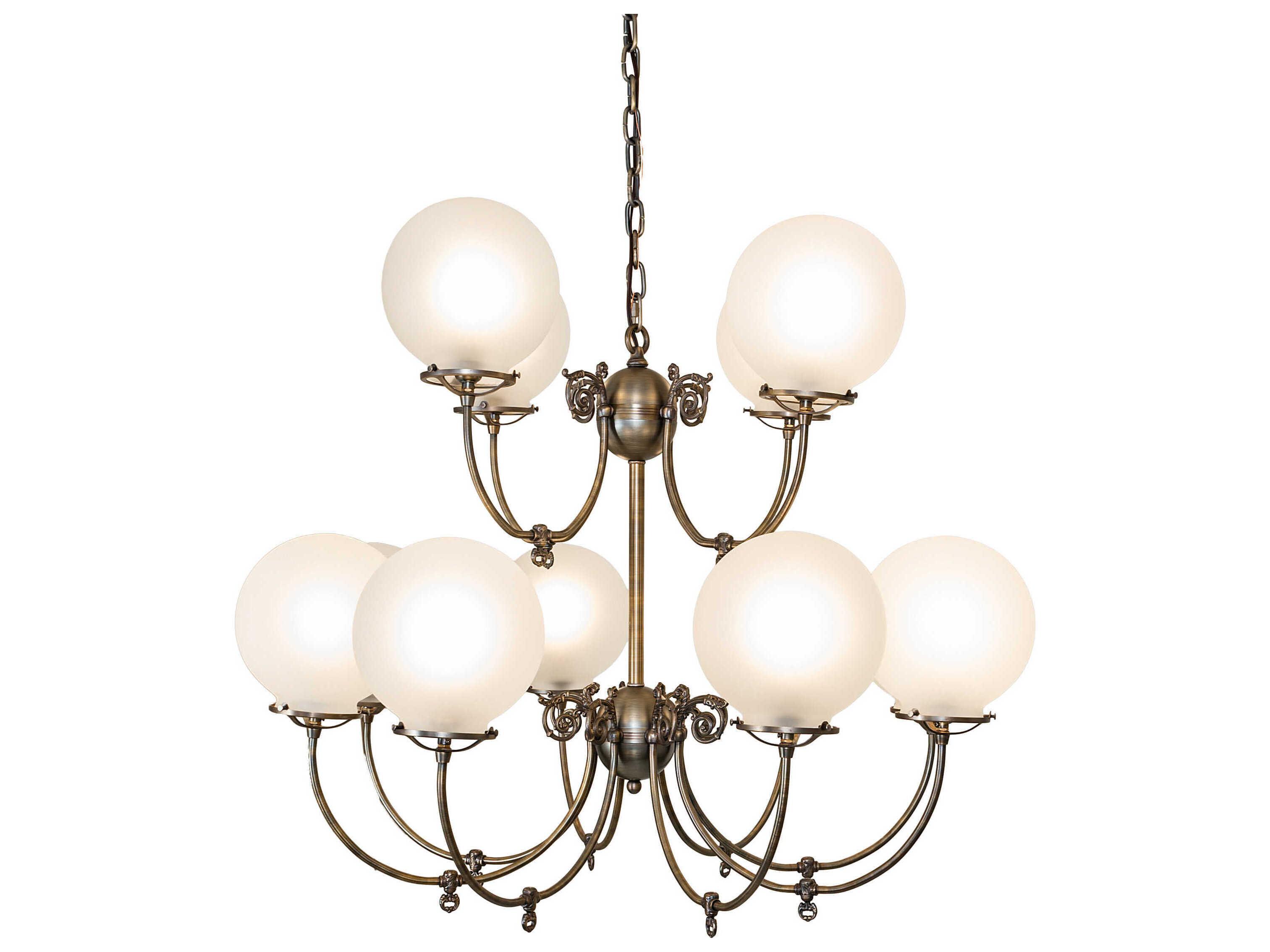 Meyda Revival 12-Light Antique Brass Chandelier