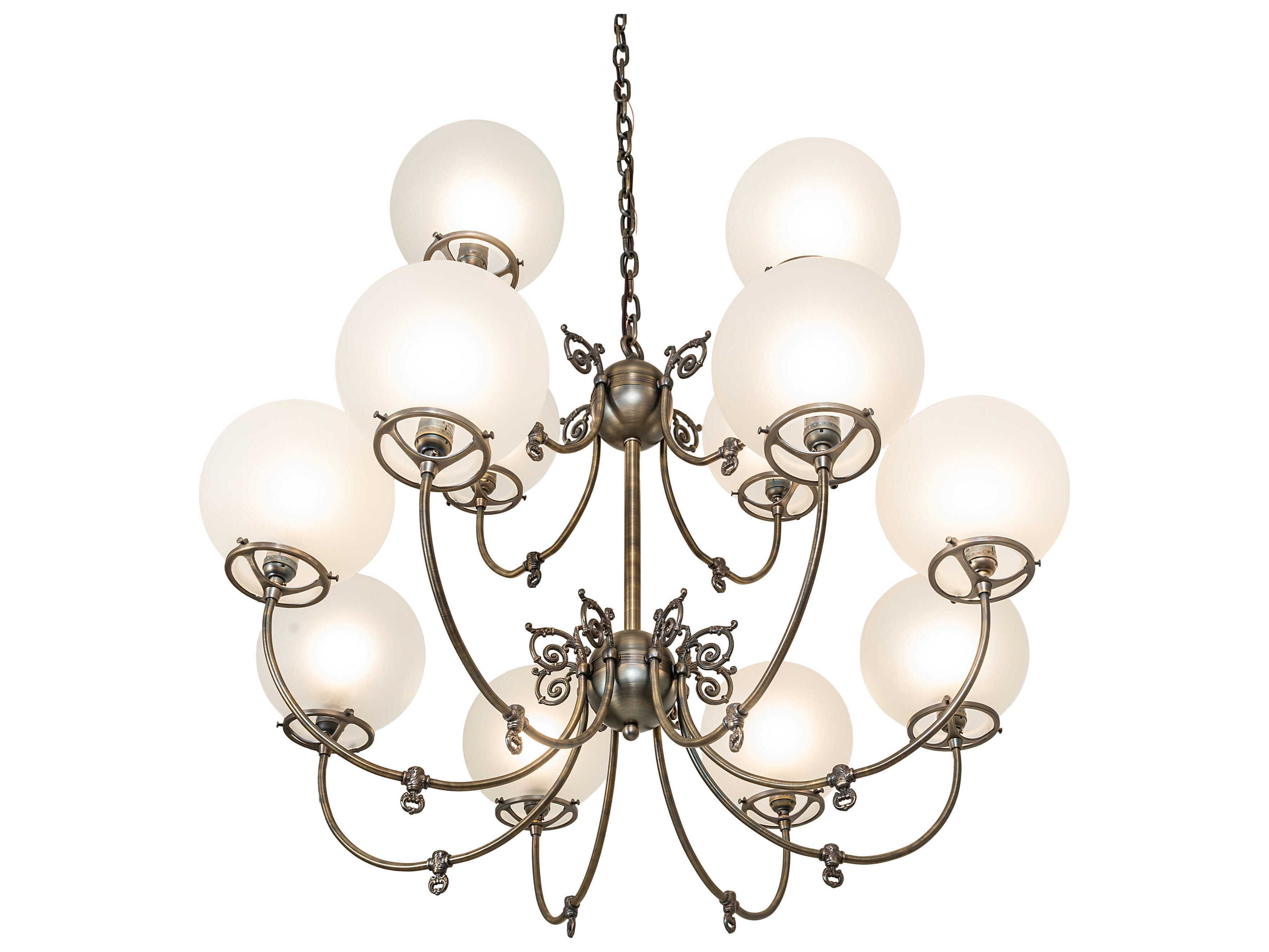 Meyda Revival 12-Light Antique Brass Chandelier