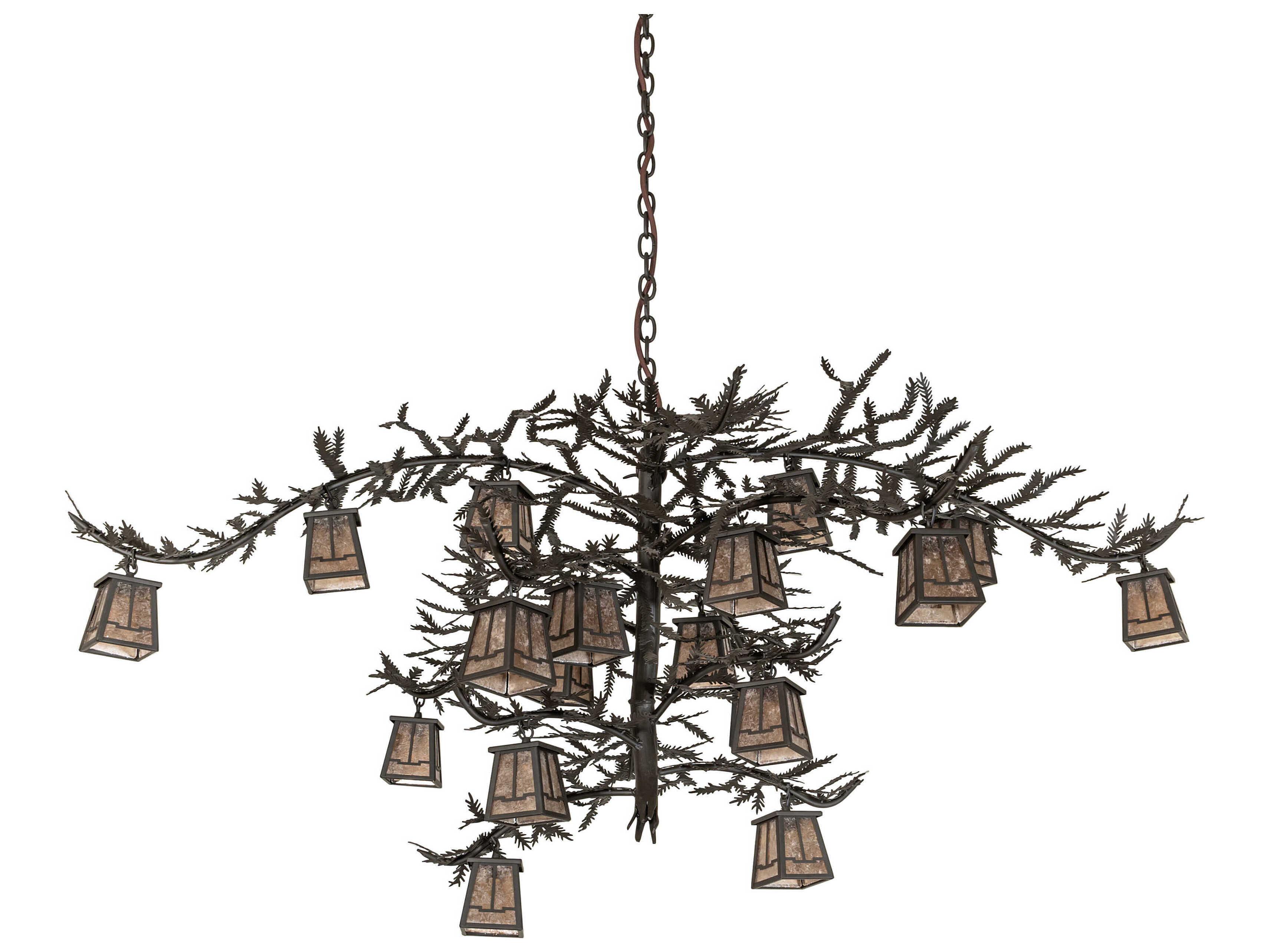 Meyda Pine Branch 18-Light Oil Rubbed Bronze Chandelier