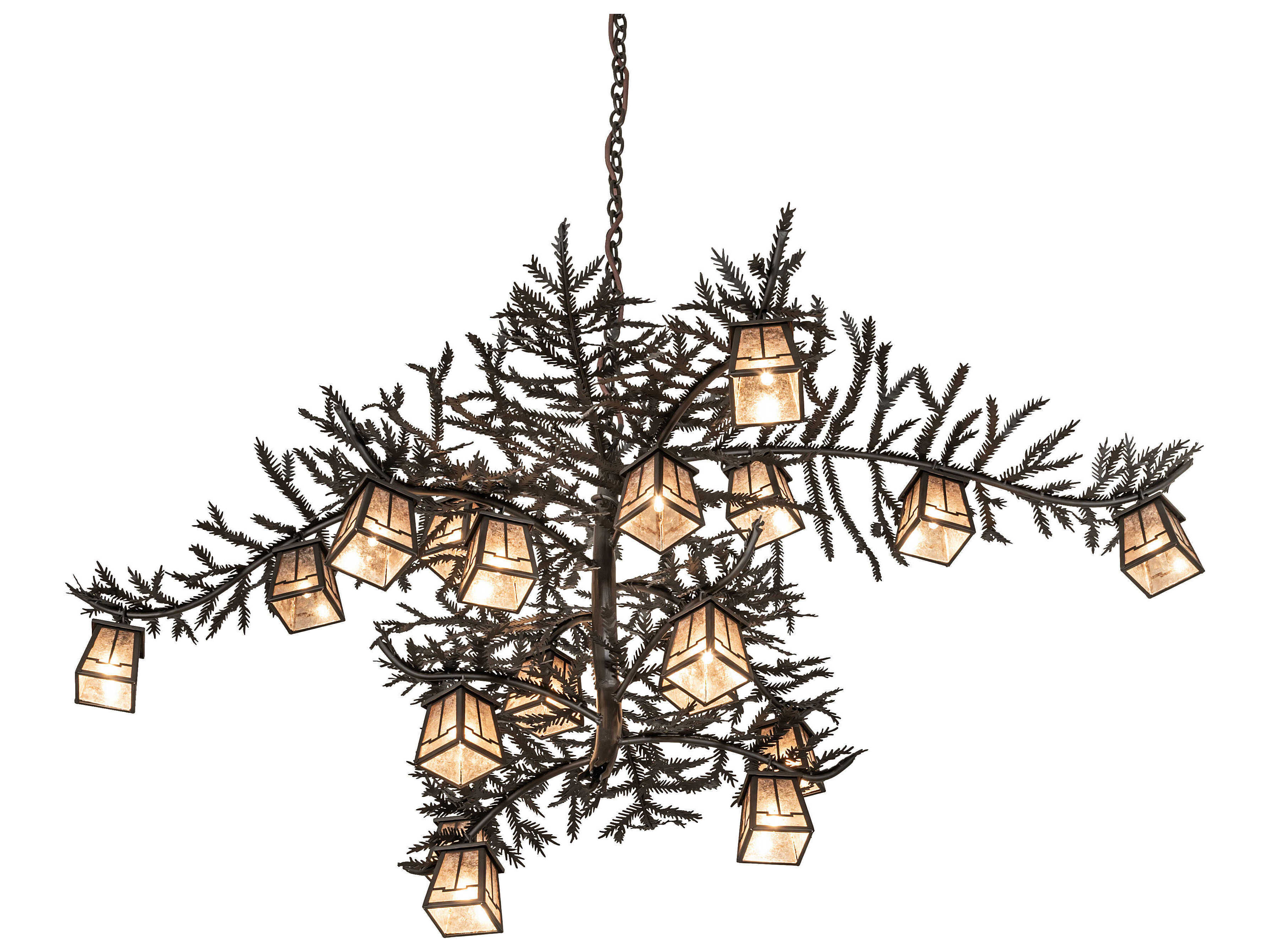 Meyda Pine Branch 18-Light Oil Rubbed Bronze Chandelier
