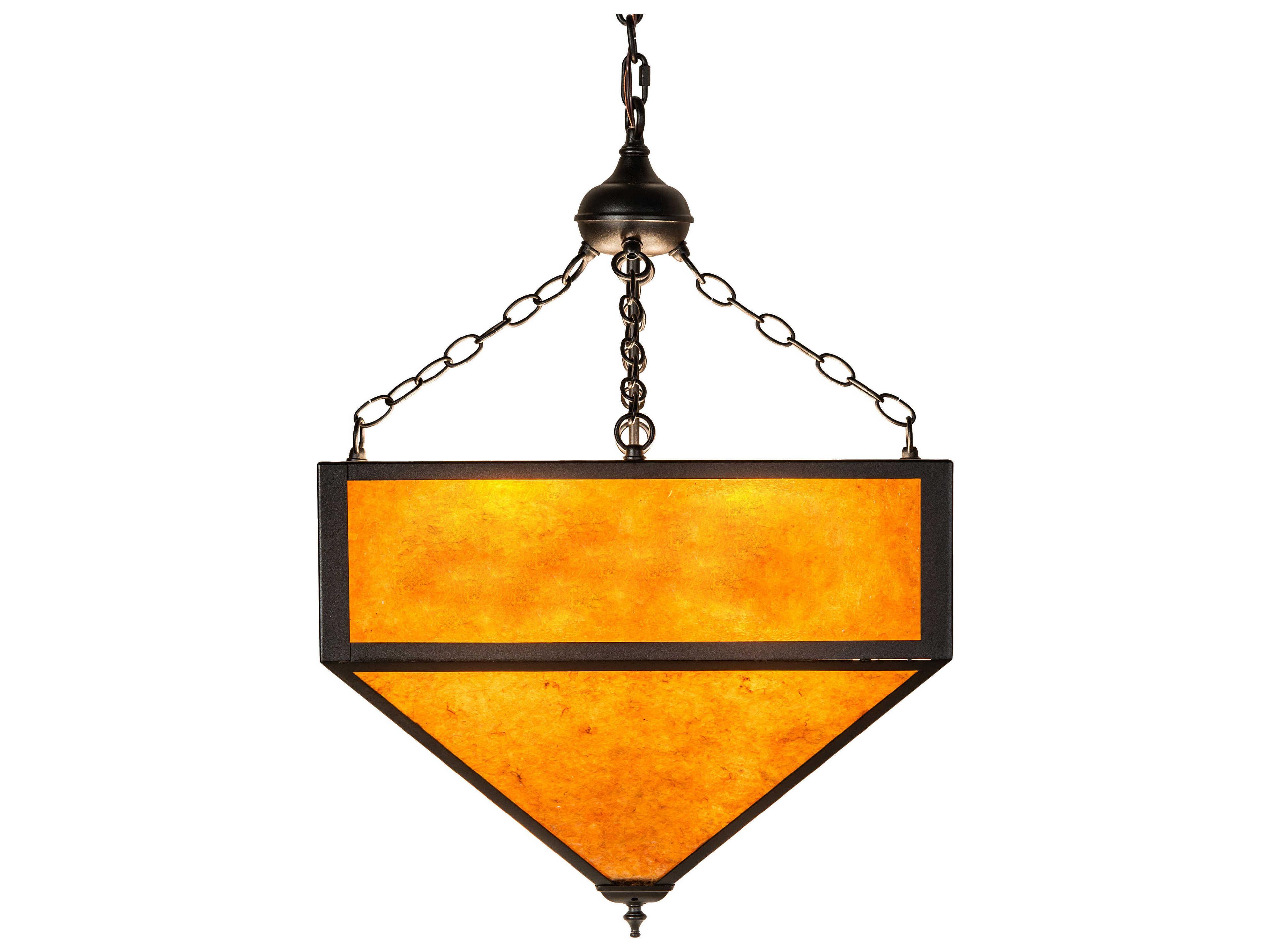 Meyda Mission 4-Light Textured Black Pendant