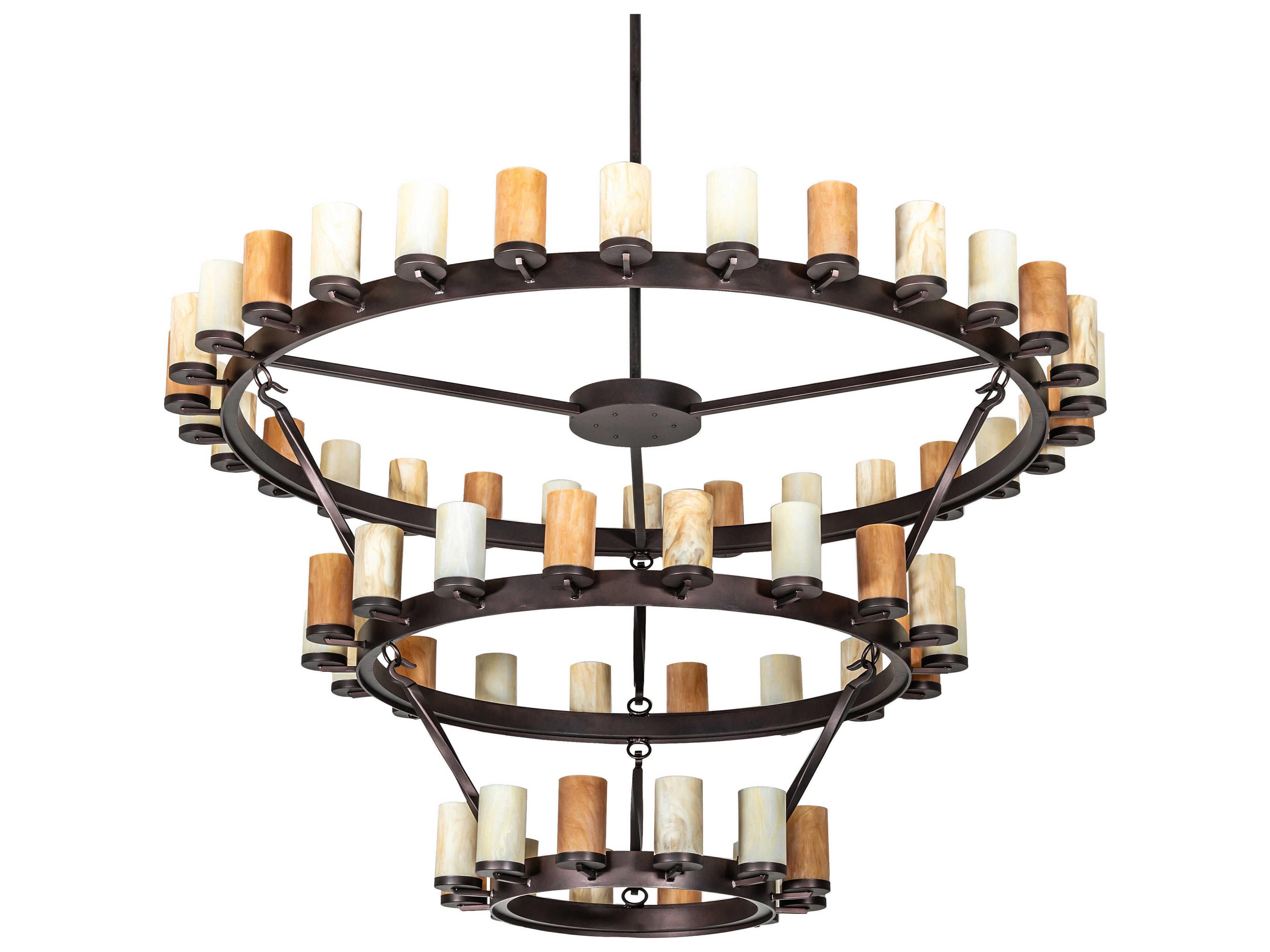 Meyda Noziroh Ring 60-Light Mahogany Bronze Chandelier