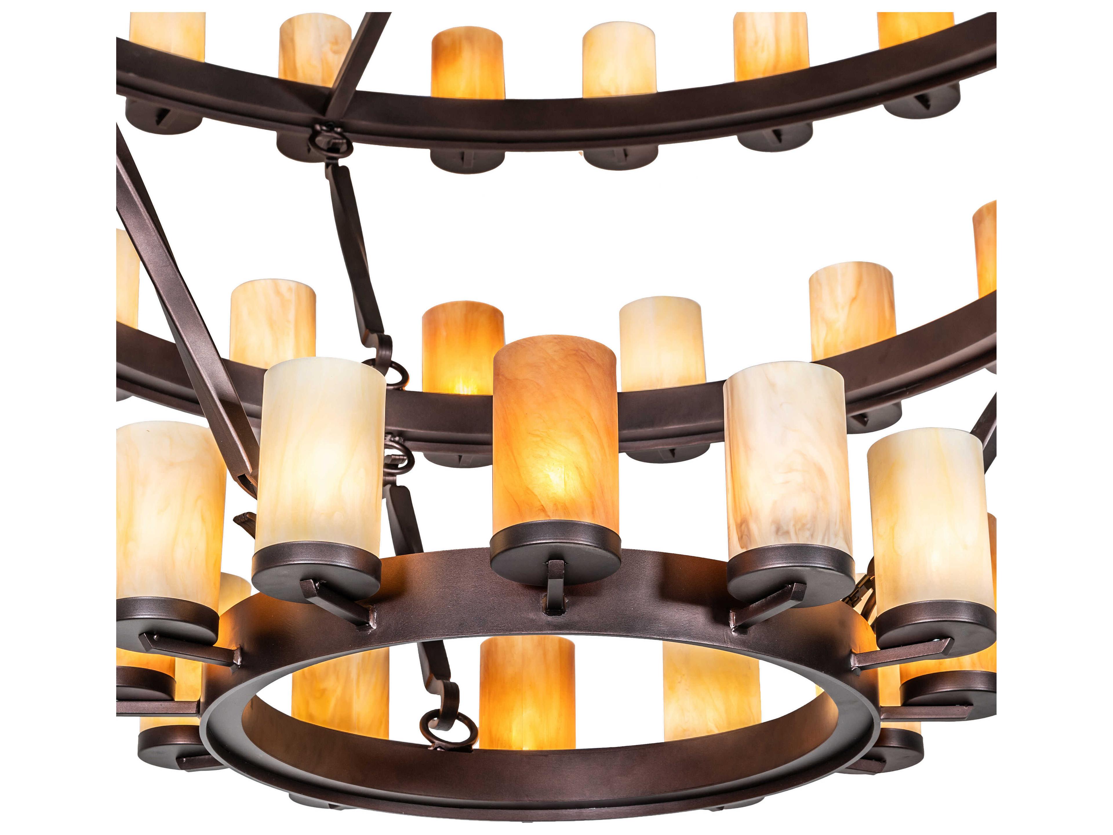 Meyda Noziroh Ring 60-Light Mahogany Bronze Chandelier