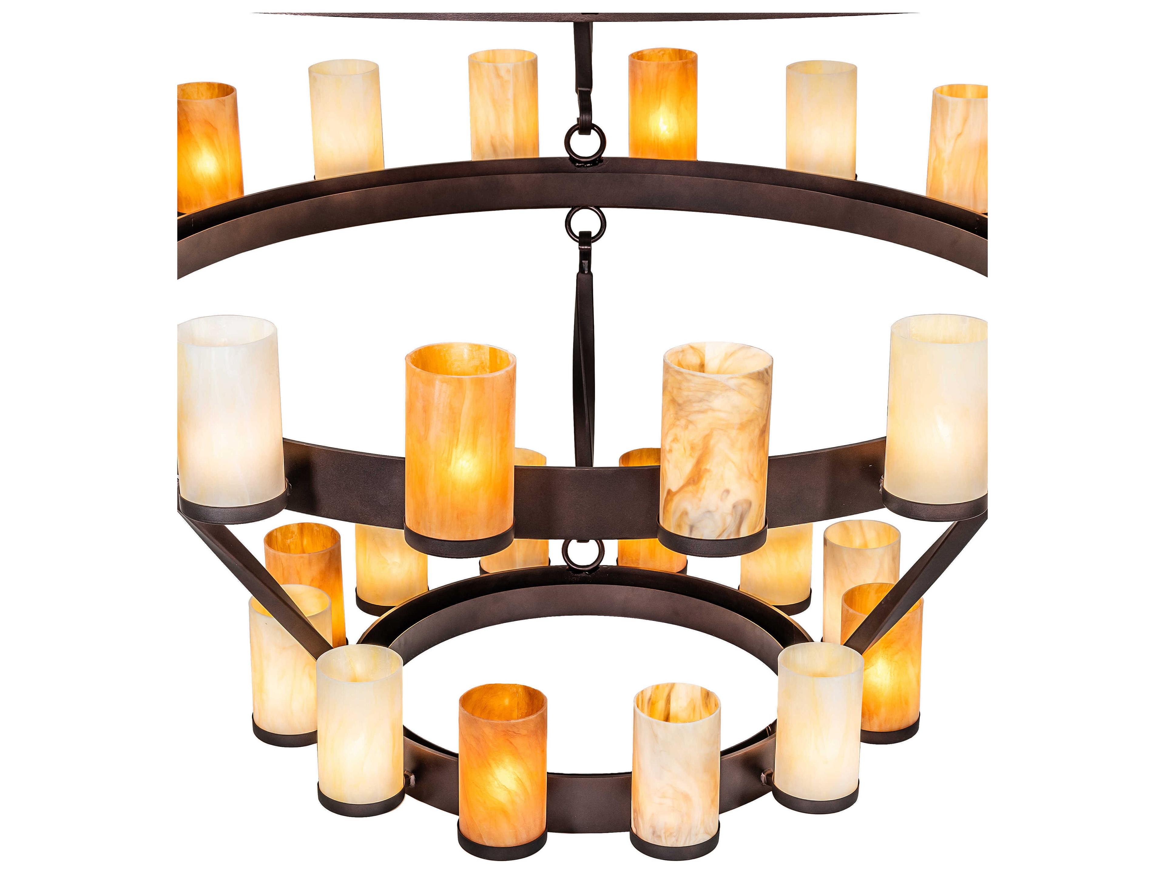 Meyda Noziroh Ring 60-Light Mahogany Bronze Chandelier