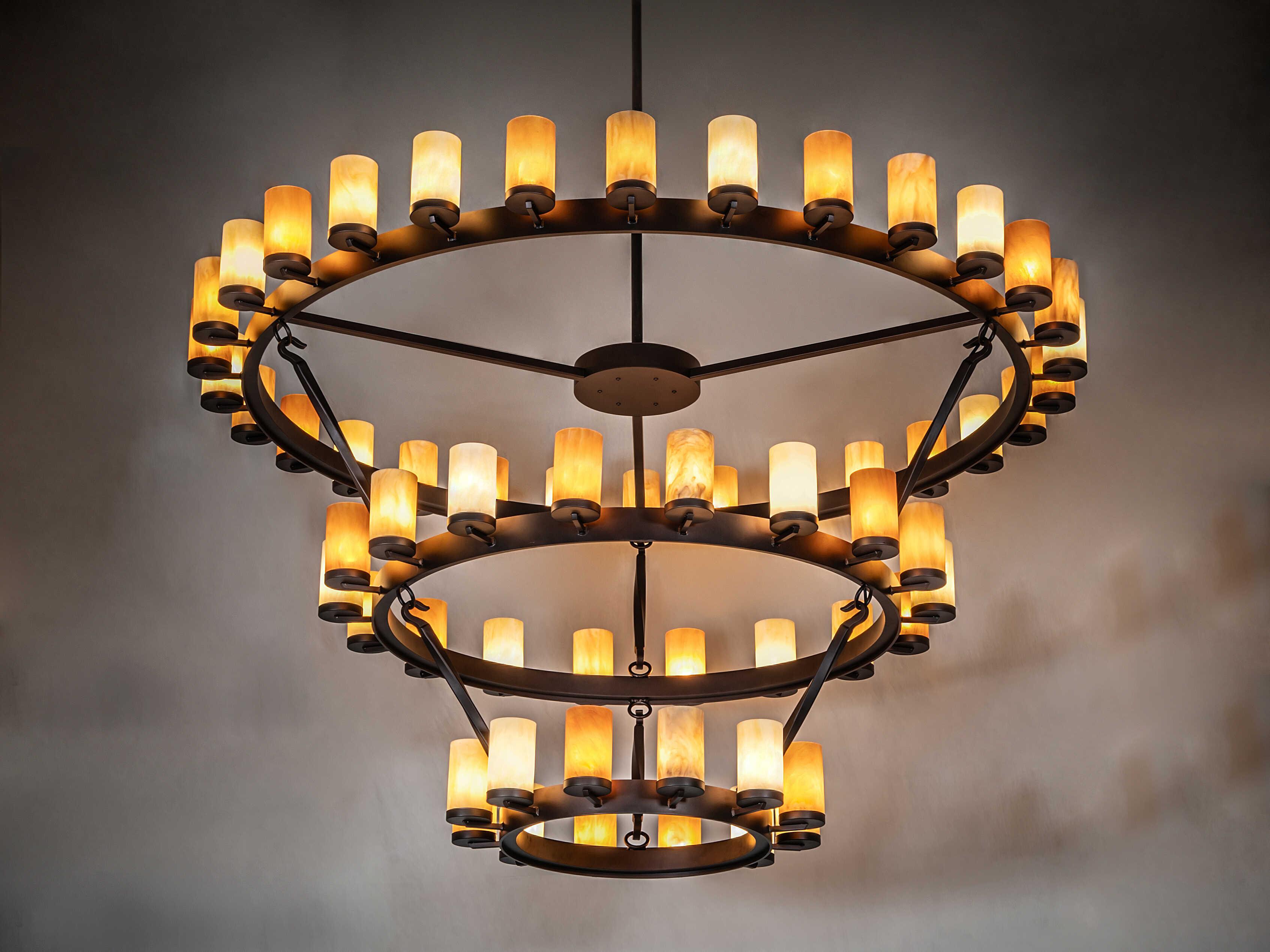 Meyda Noziroh Ring 60-Light Mahogany Bronze Chandelier