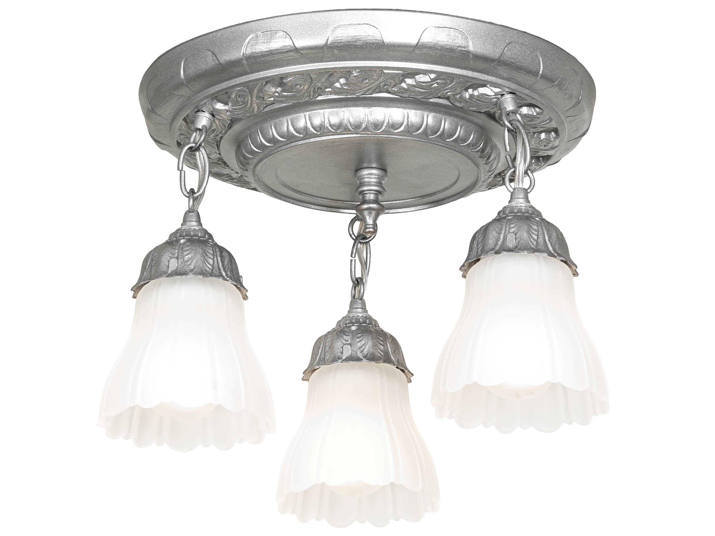 Meyda Victorian 3-Light Light Sandstone Semi Flush Mount