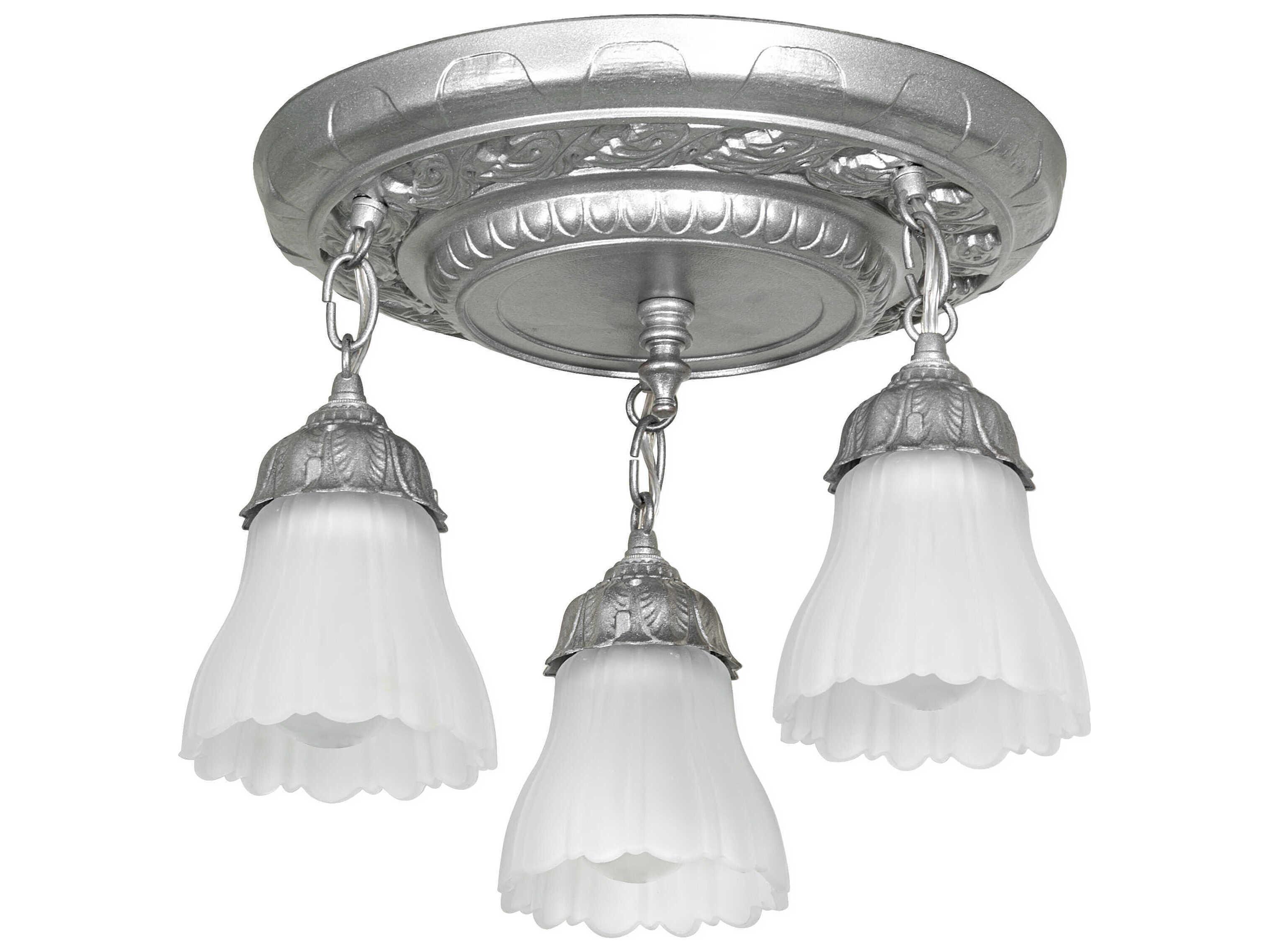 Meyda Victorian 3-Light Light Sandstone Semi Flush Mount