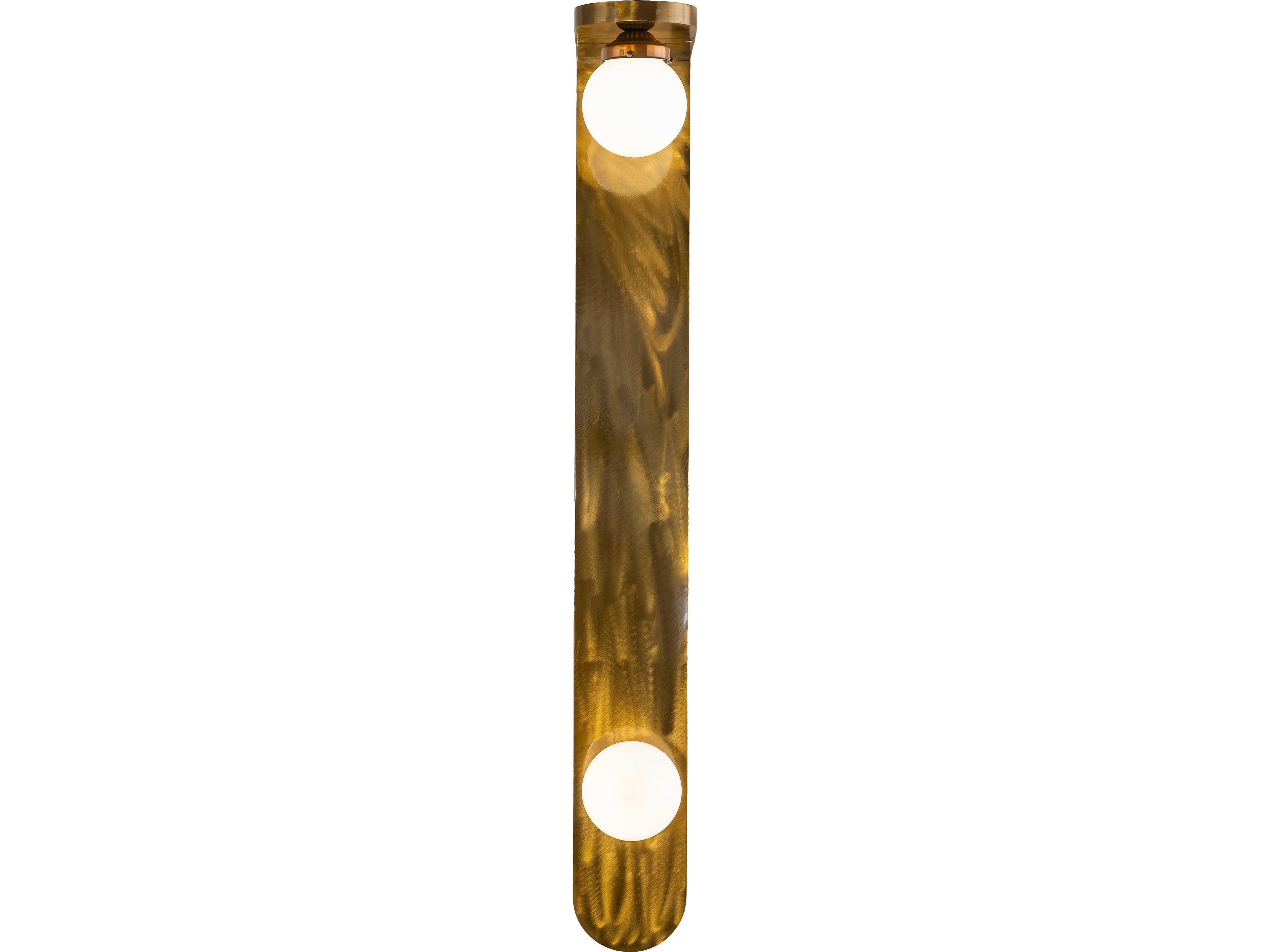 Meyda Sanderson 2-Light White Opal Glass Gold Wall Sconce