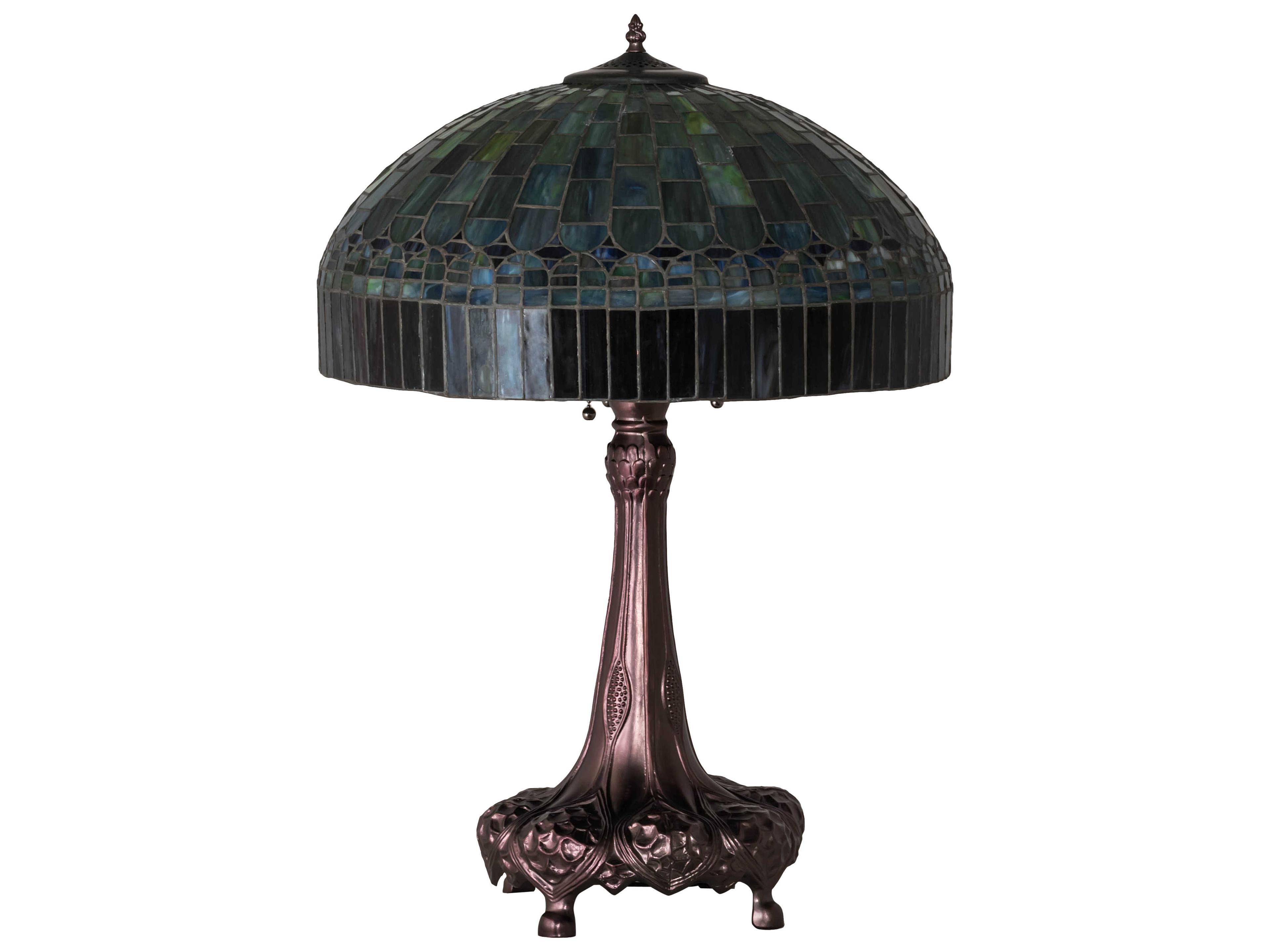 Meyda Tiffany Candice Glass Mahogany Bronze Buffet Lamp