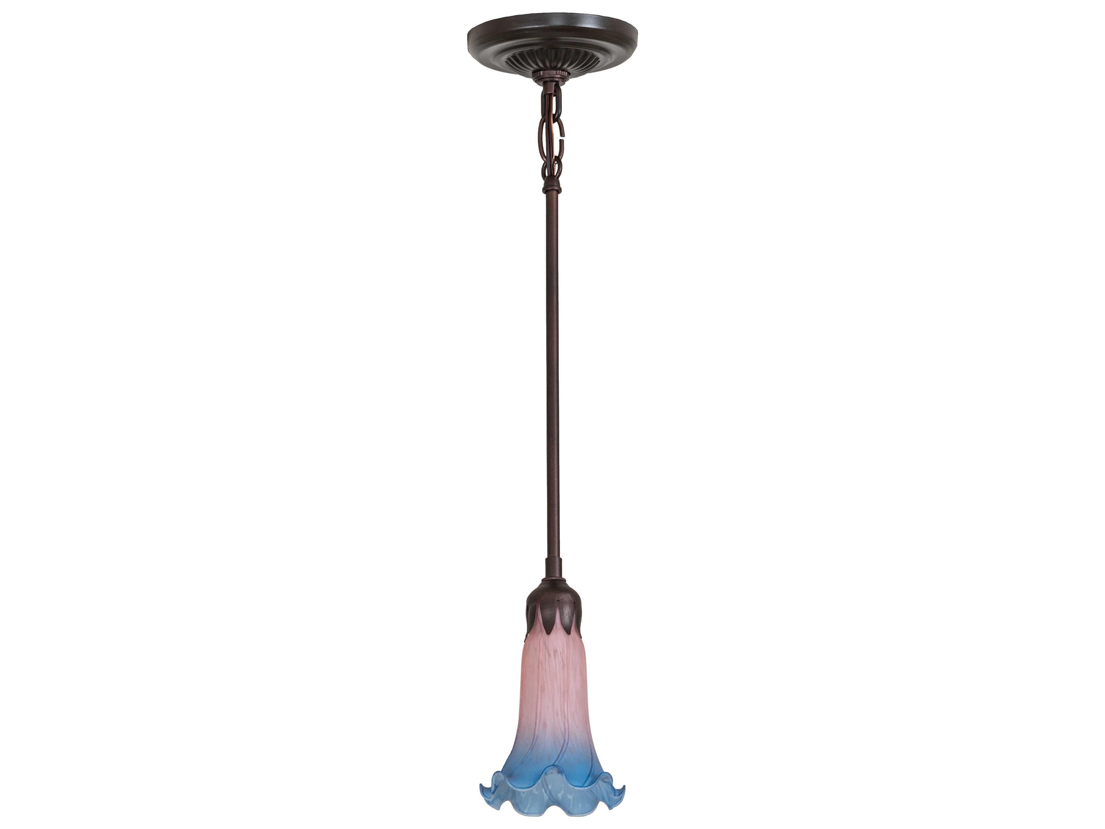 Meyda Tiffany Pond Lily 1-Light Bronze Traditional Mini Pendant