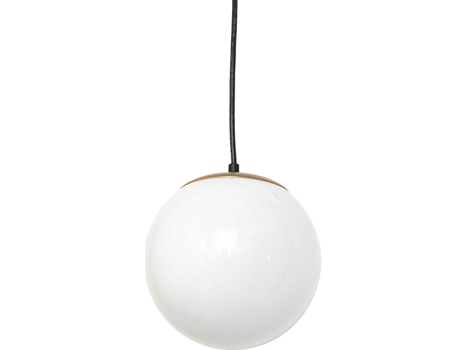 Meyda Bola 1-Light White Opal Glass Mini Pendant