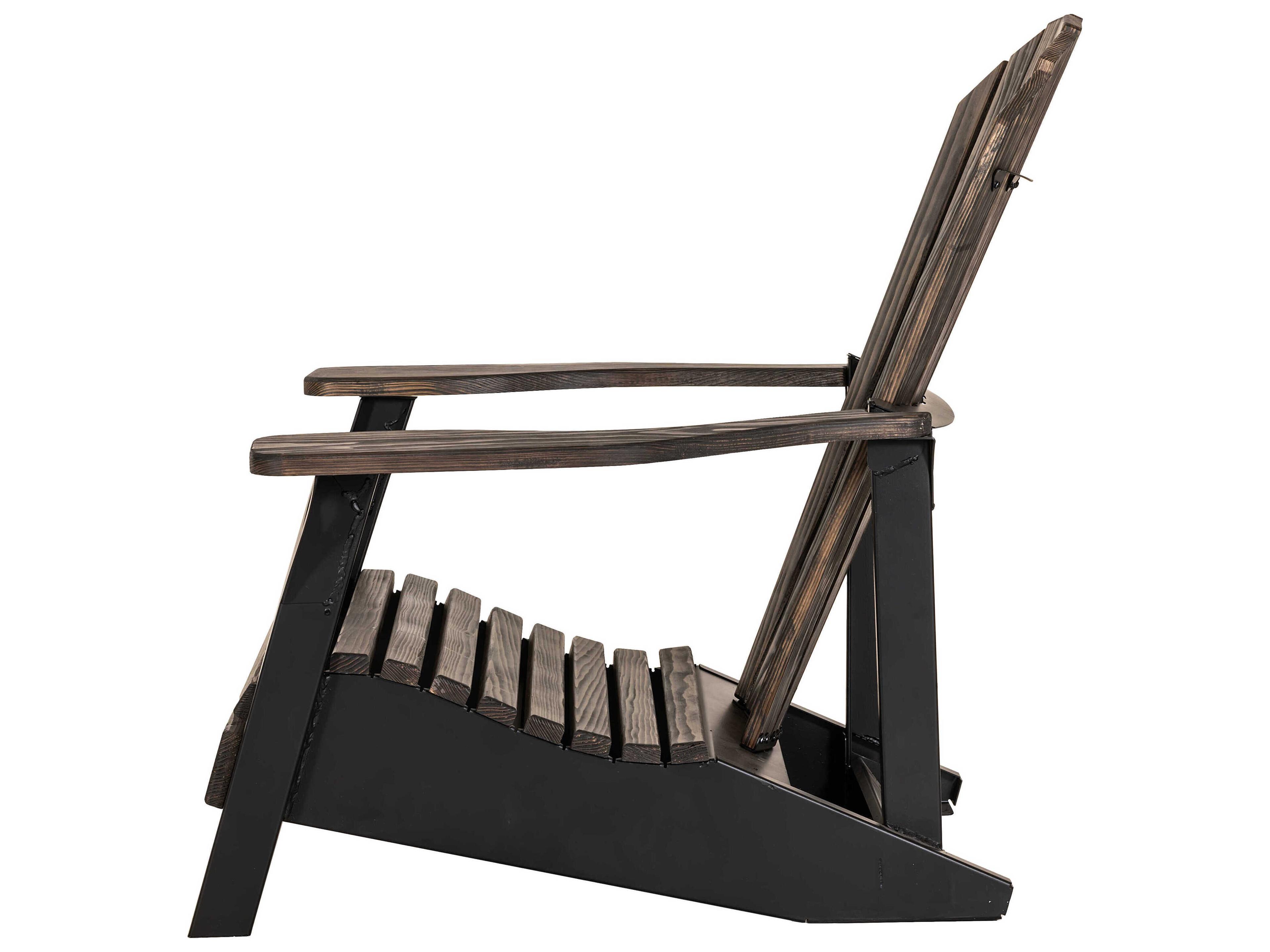 Meyda Ebony Stain Solar Black Adirondack Chair