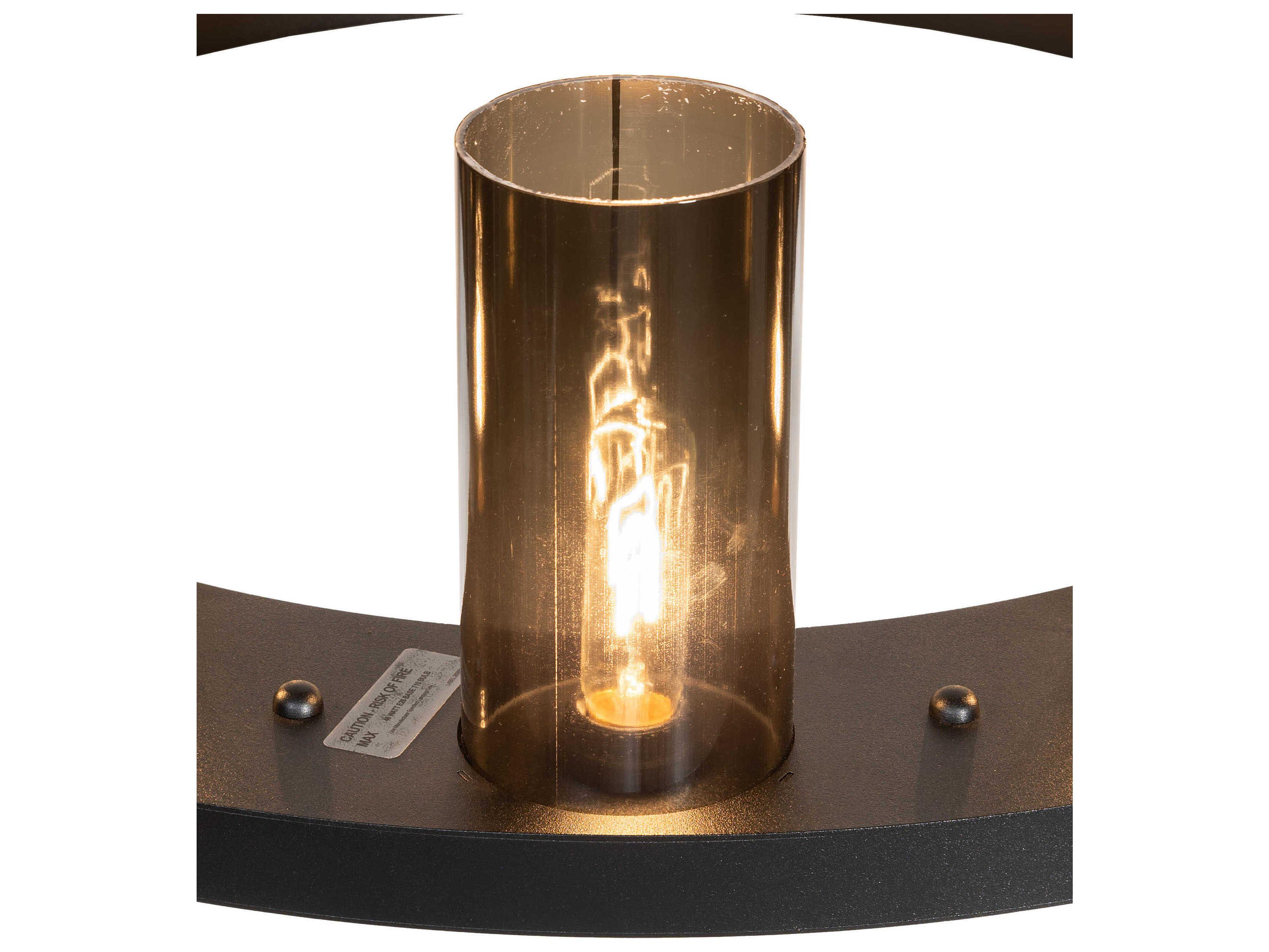 Meyda Loxley 12-Light Textured Black Cylinder Round Chandelier