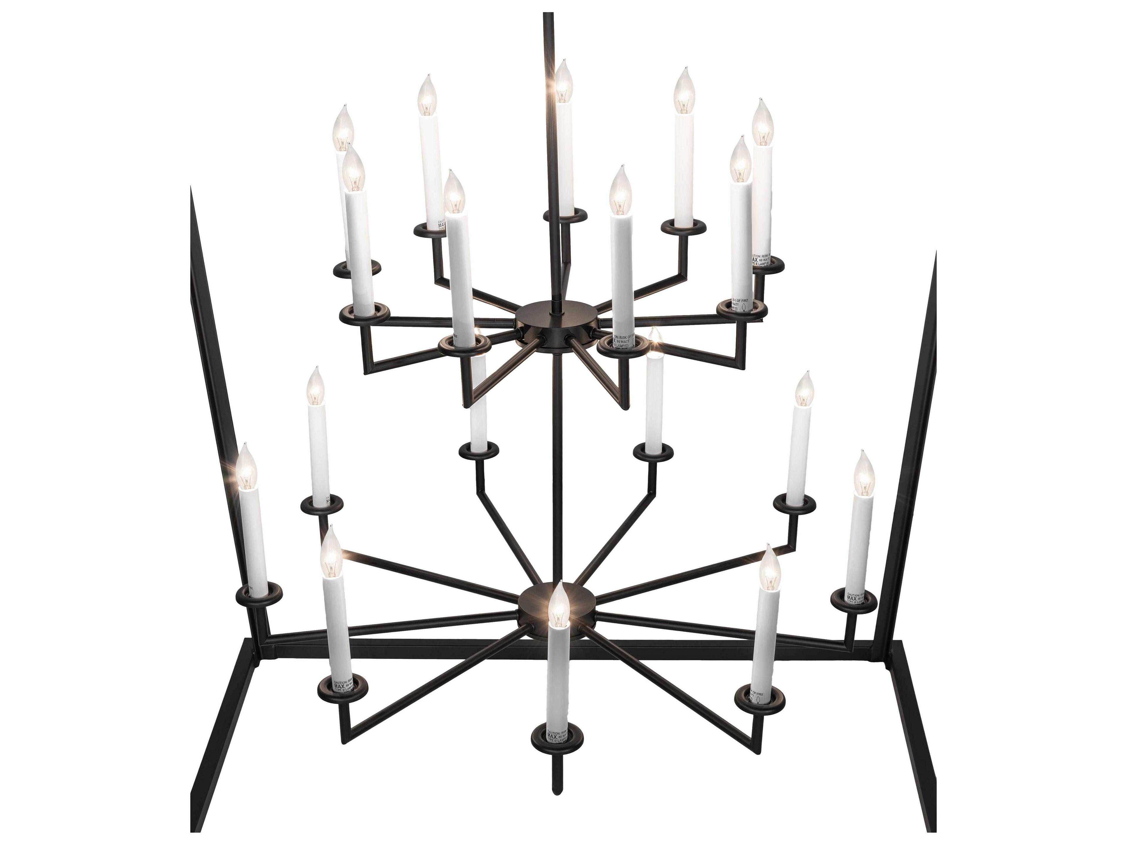 Meyda Kitzi 18-Light Flat Black Chandelier