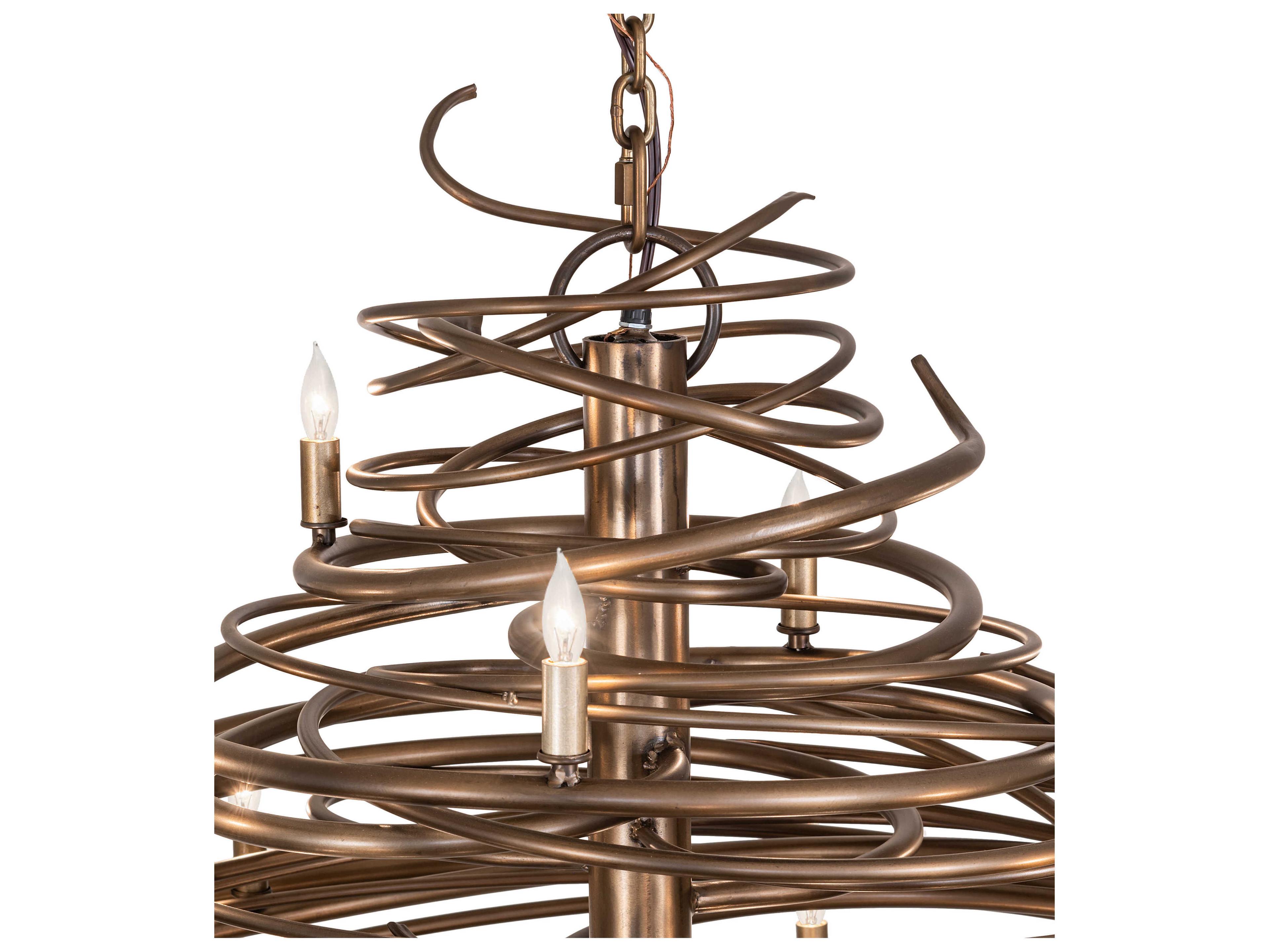 Meyda Cyclone 20-Light Antique Copper Chandelier