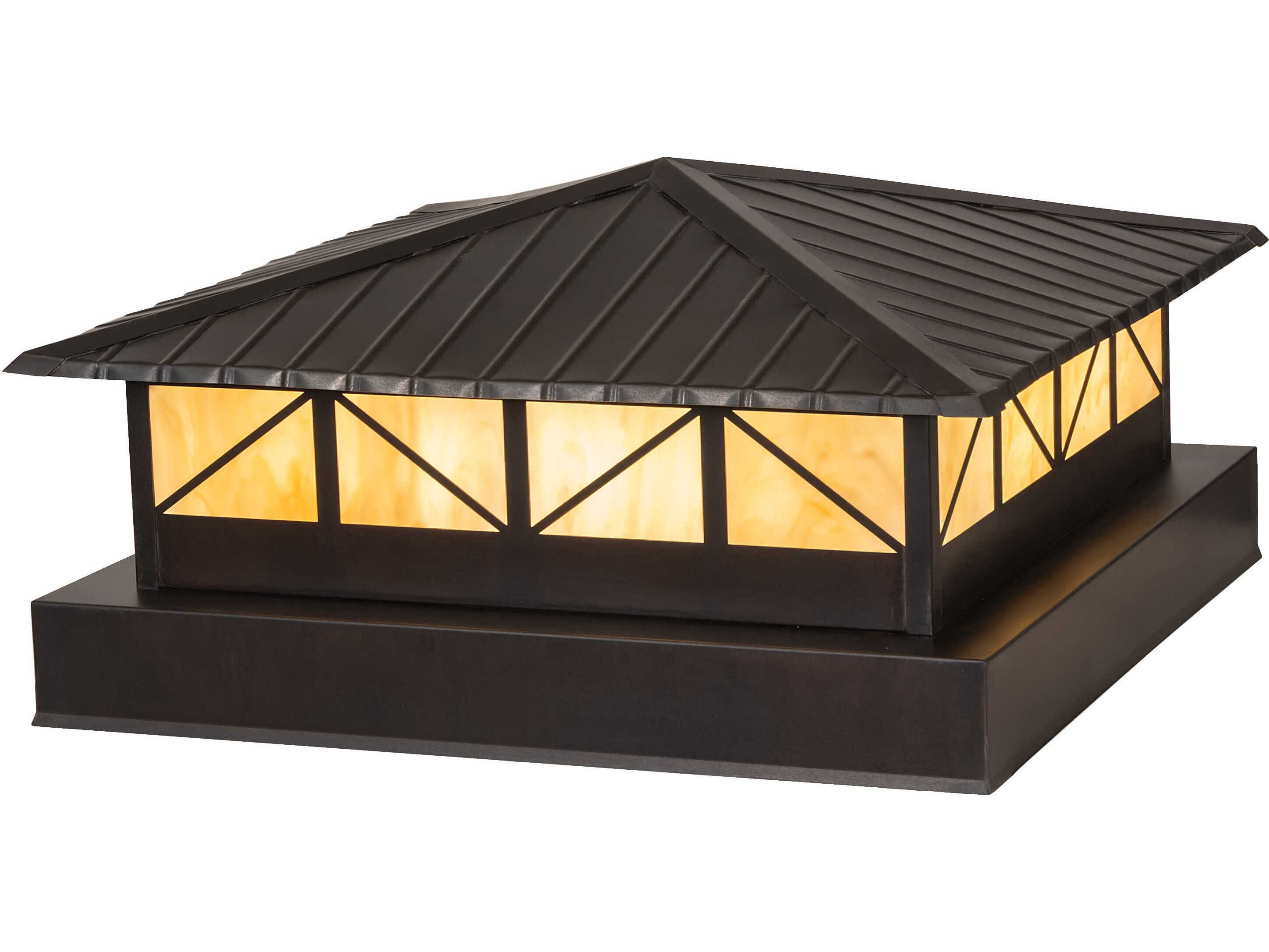 Meyda Durrant Craftsman Brown Outdoor Pier Mount