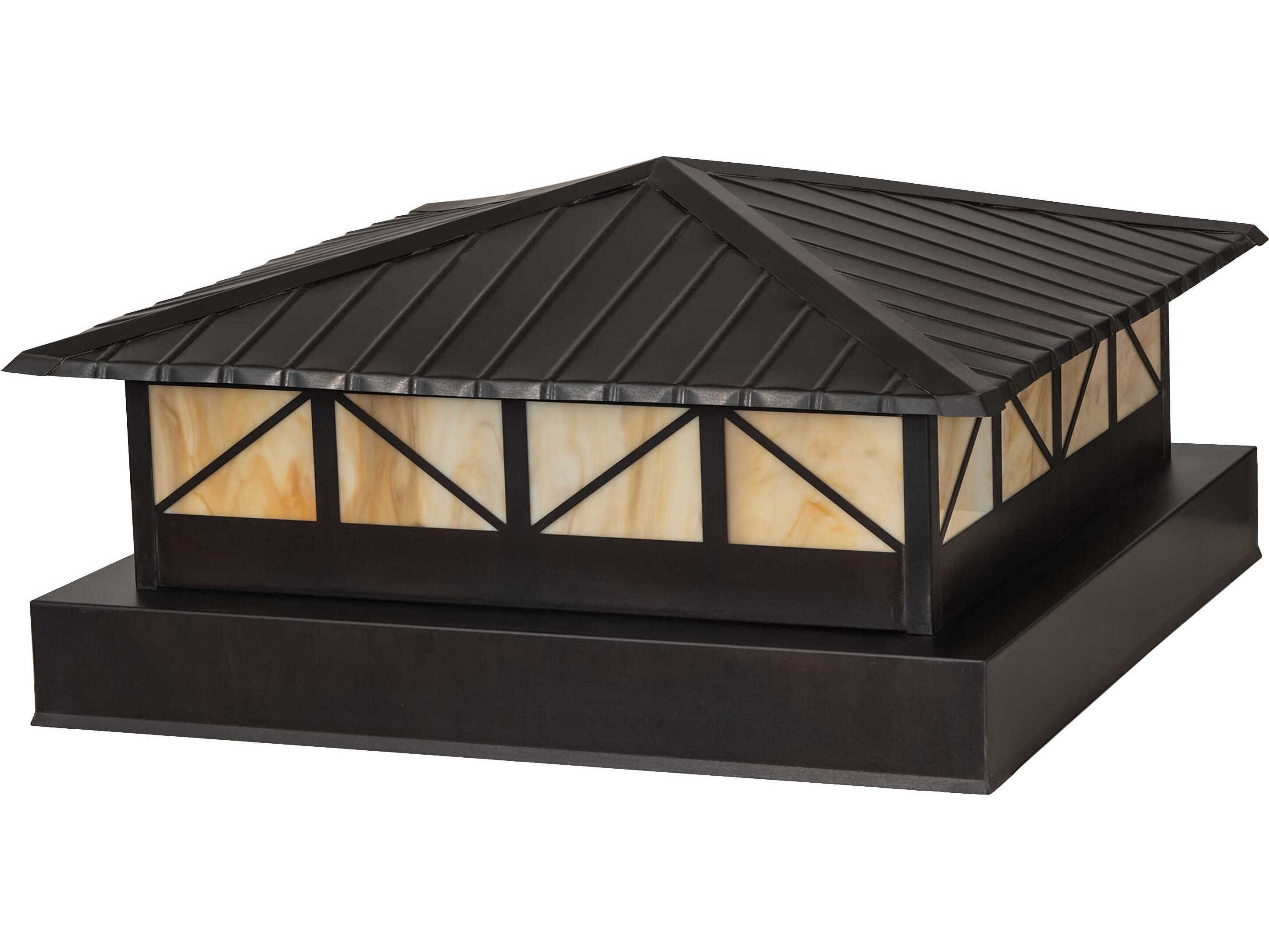 Meyda Durrant Craftsman Brown Outdoor Pier Mount