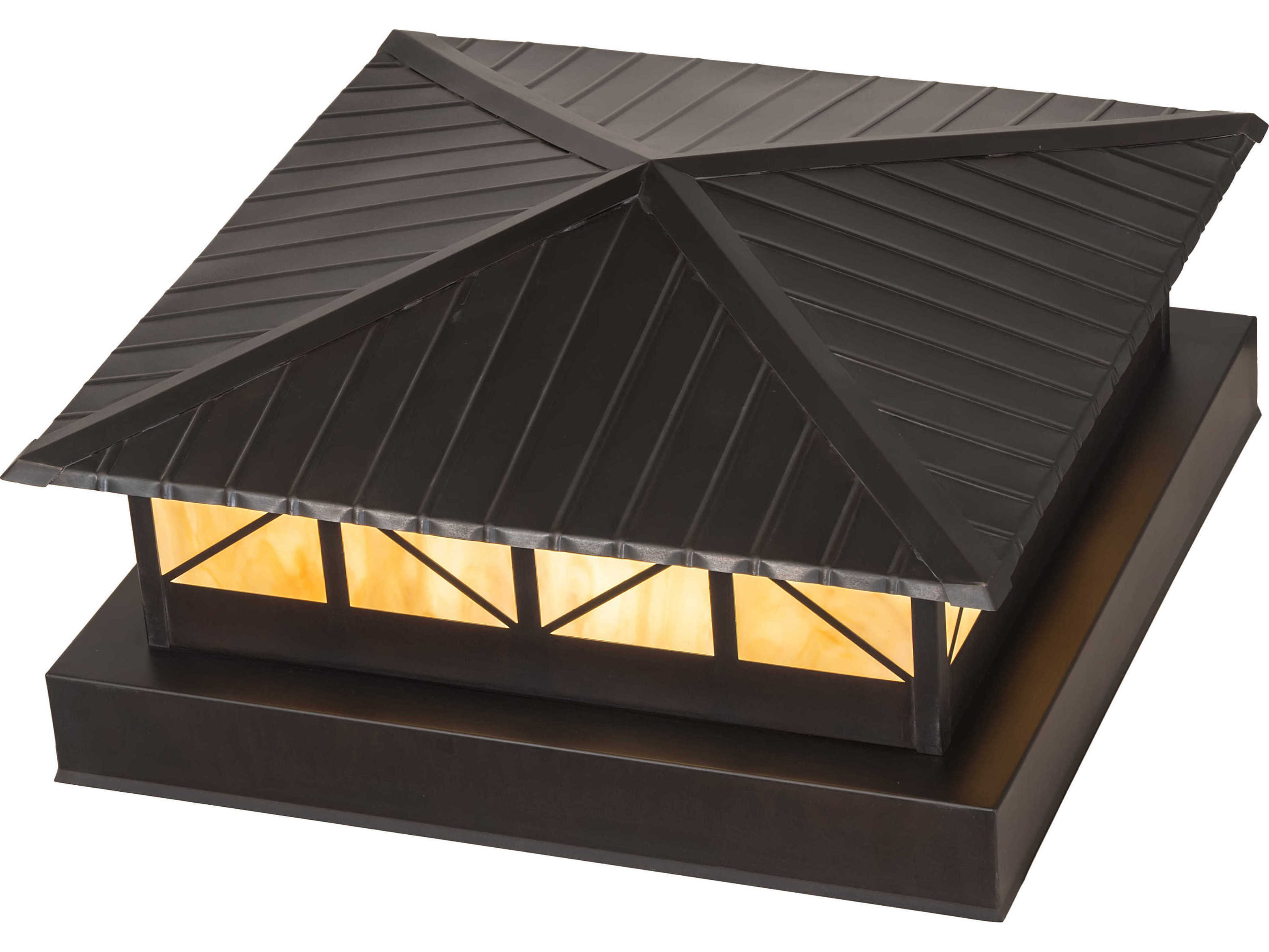 Meyda Durrant Craftsman Brown Outdoor Pier Mount