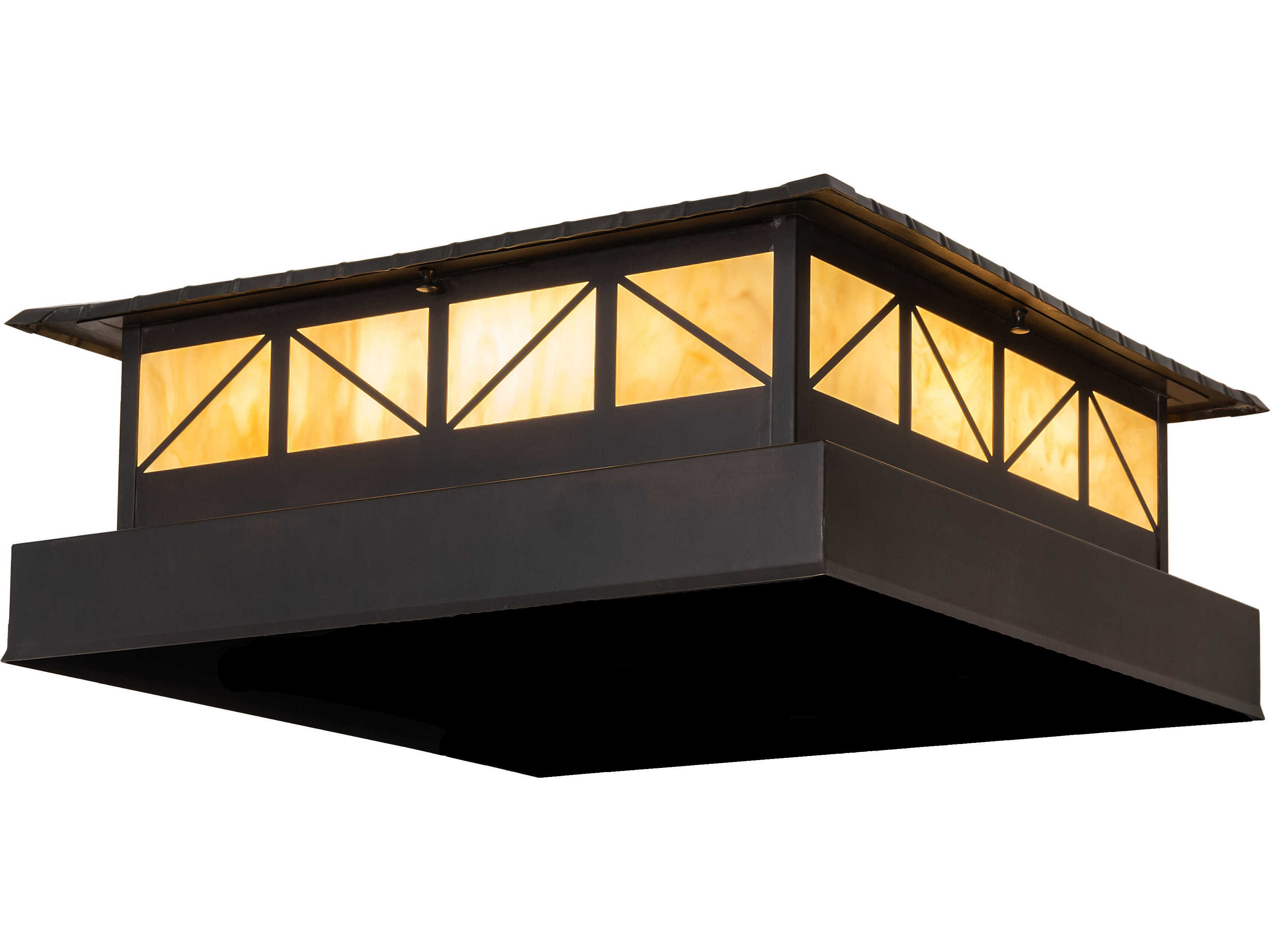 Meyda Durrant Craftsman Brown Outdoor Pier Mount