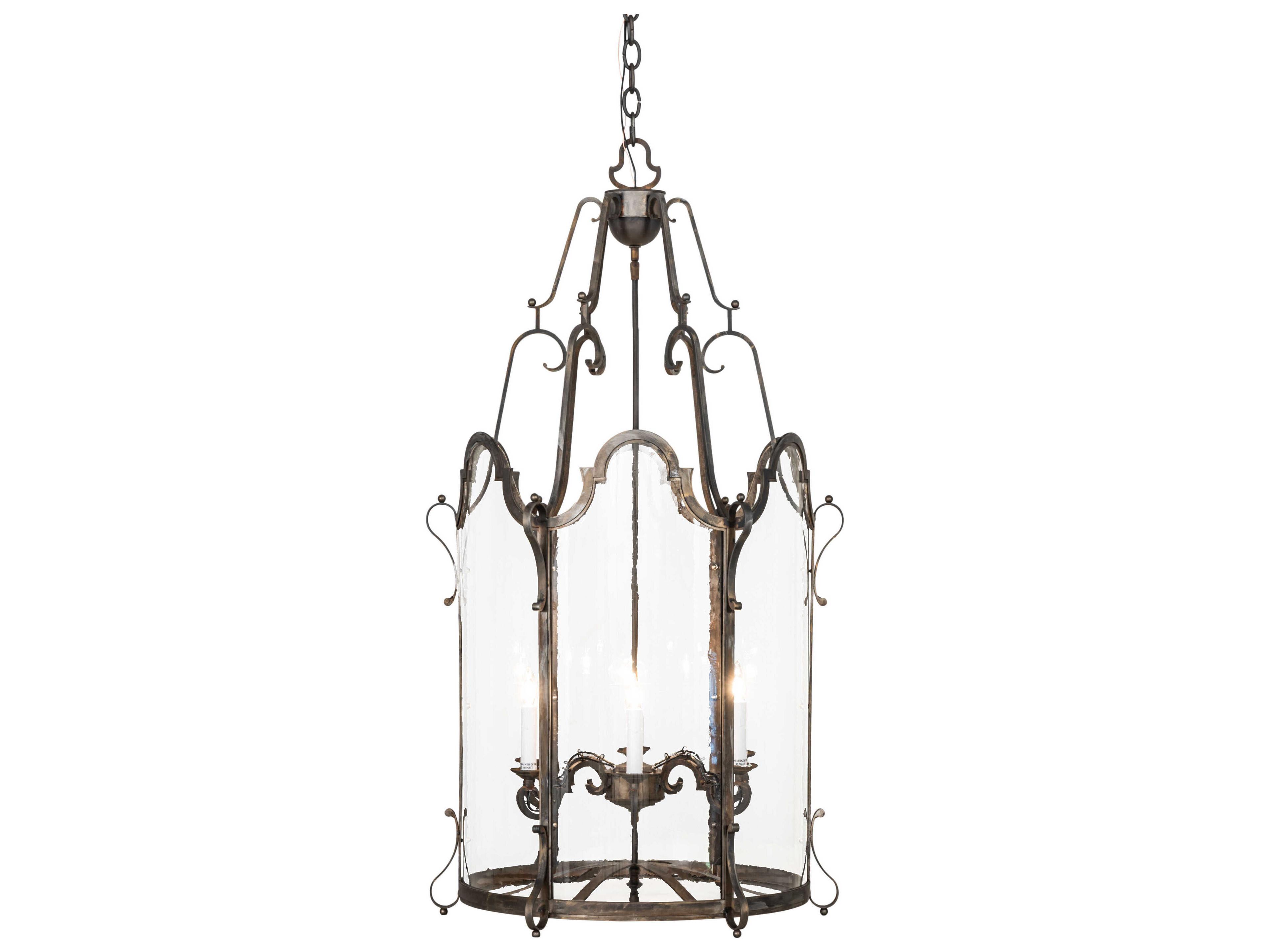 Meyda Dubrek 6-Light Blackened Steel Chandelier
