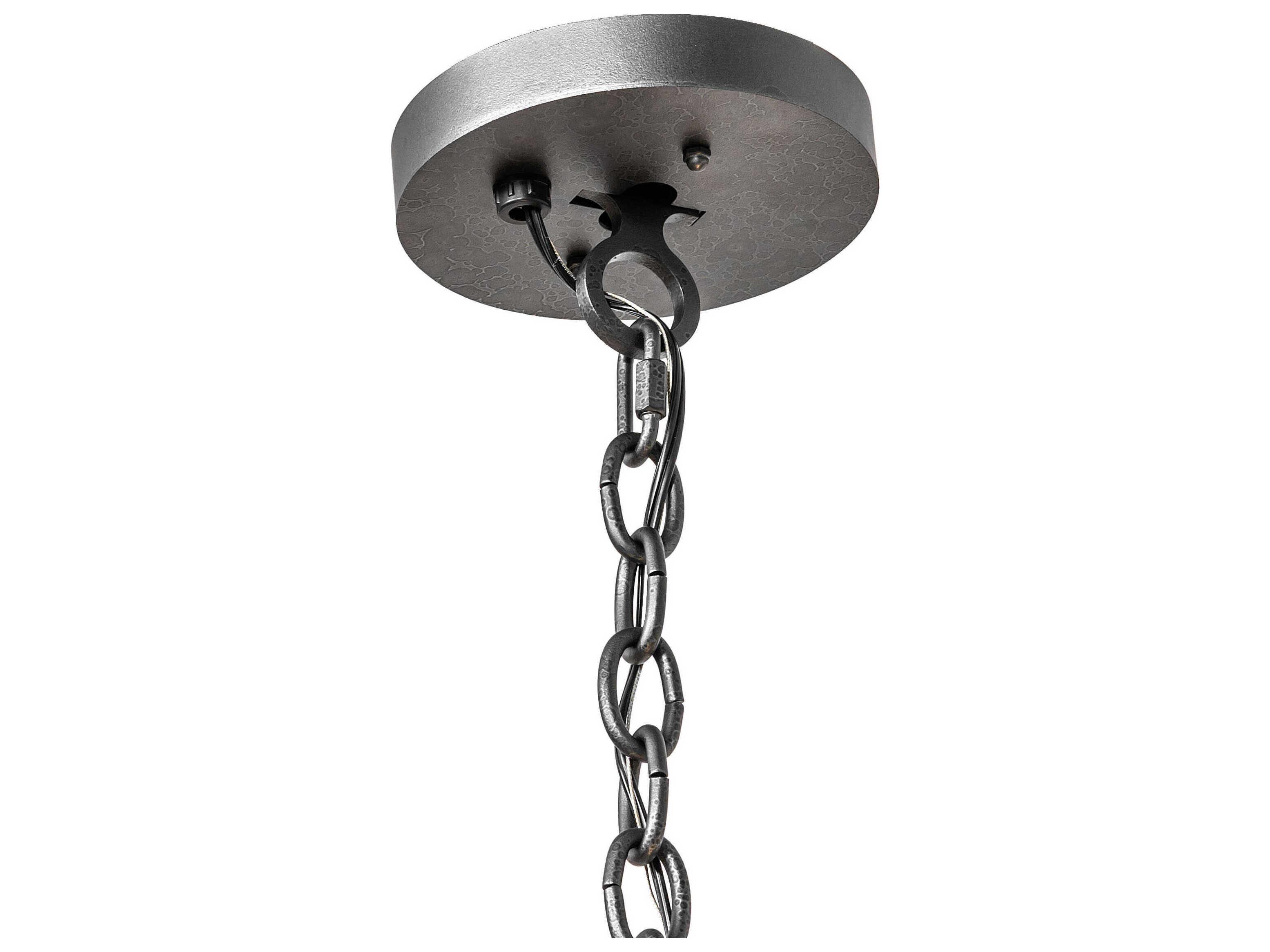 Meyda Porte Tournante 6-Light Old Wrought Iron Pendant