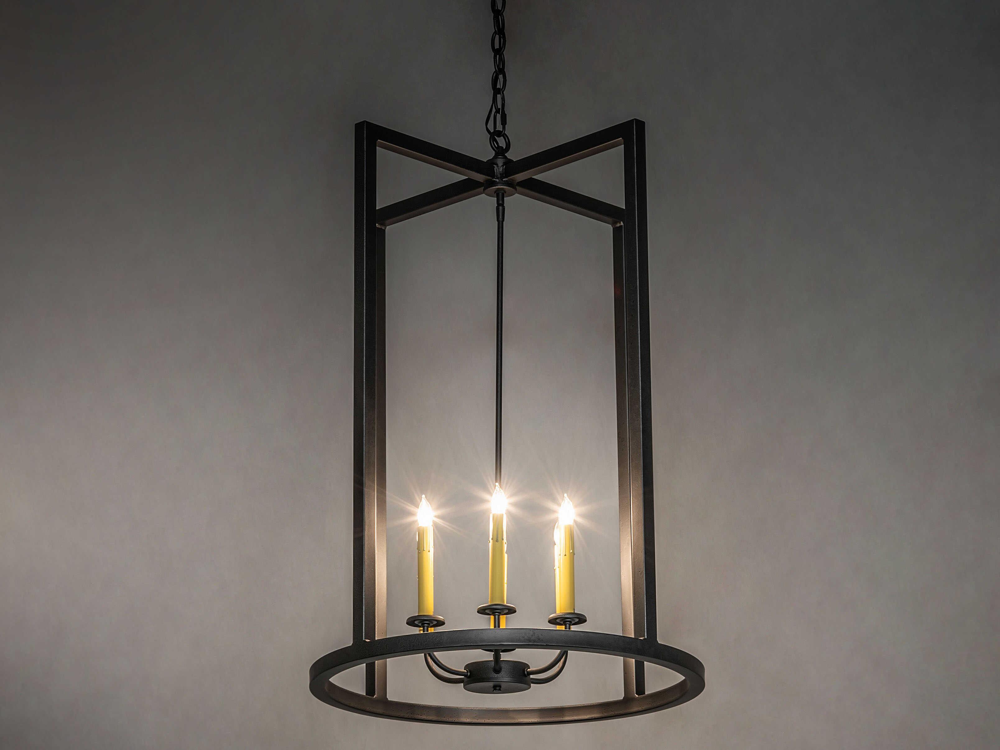 Meyda Porte Tournante 6-Light Old Wrought Iron Pendant