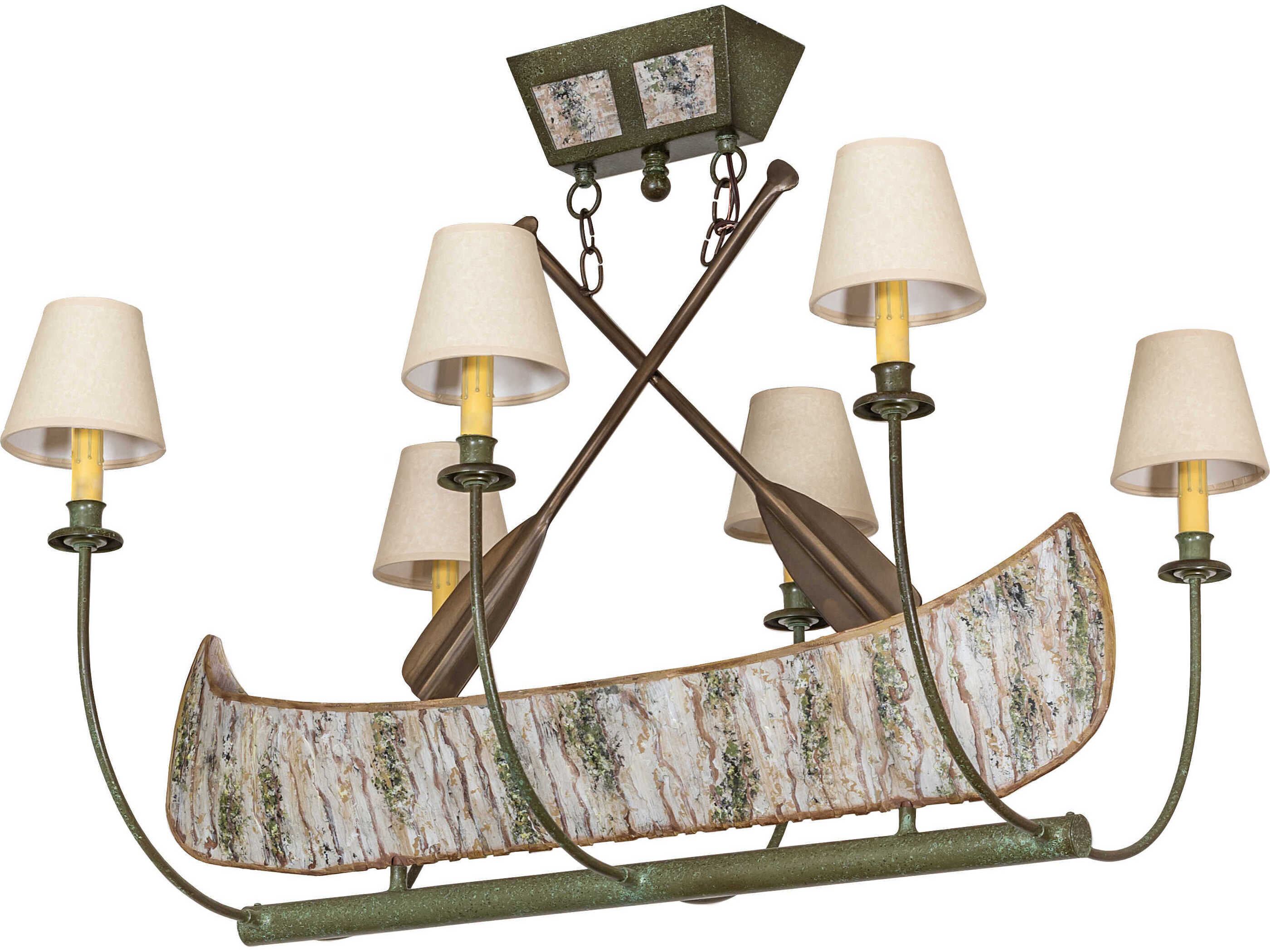 Meyda Canoe 6-Light Tarnished Copper Chandelier