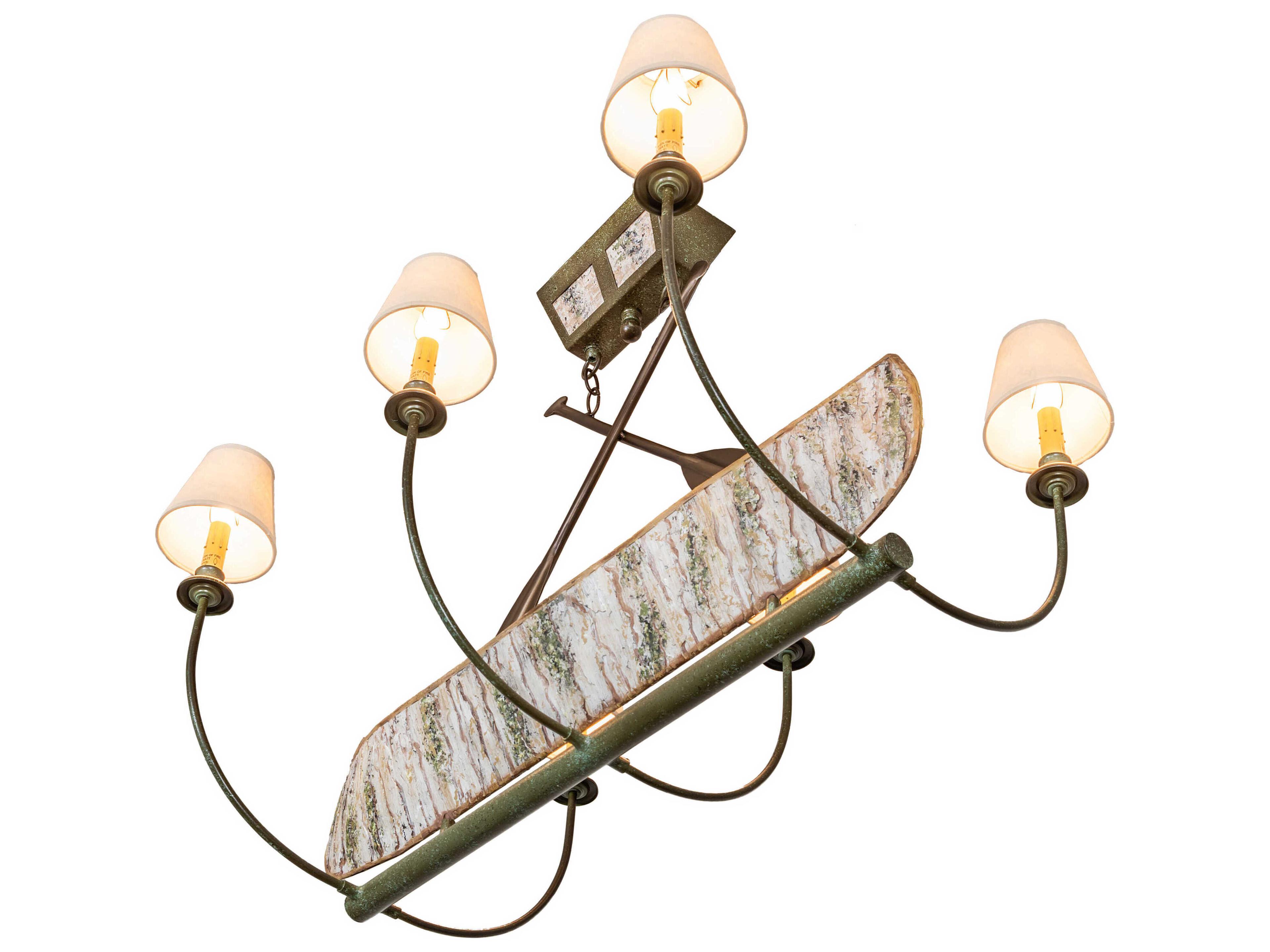 Meyda Canoe 6-Light Tarnished Copper Chandelier