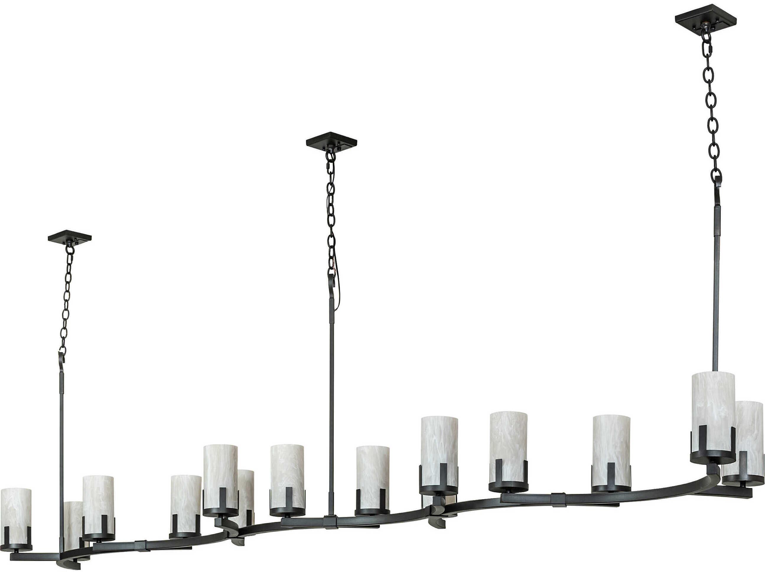 Meyda Cero 14-Light Charred Iron Island Pendant